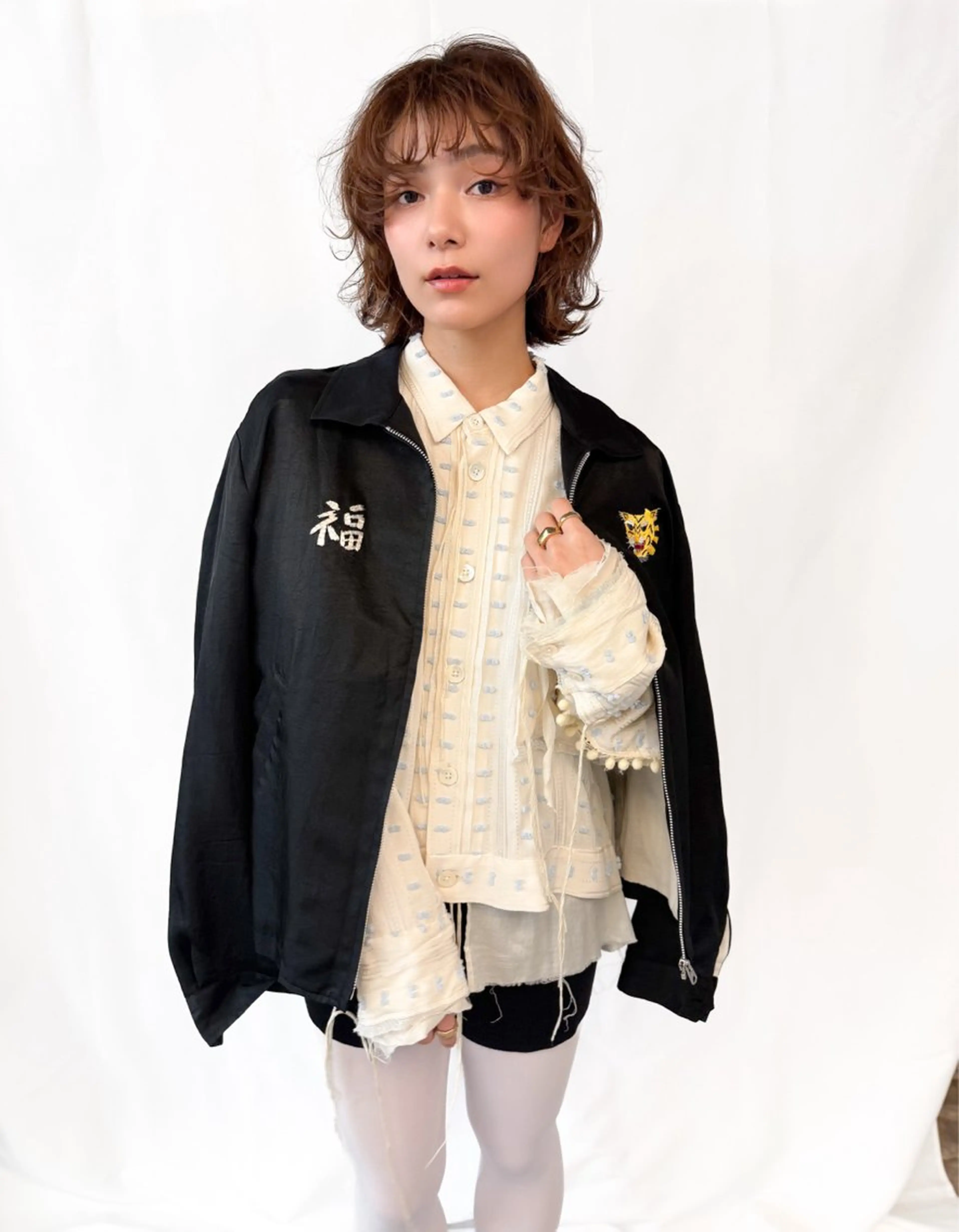 ミディアム カラー パーマ 山田 裕介のヘアスタイル