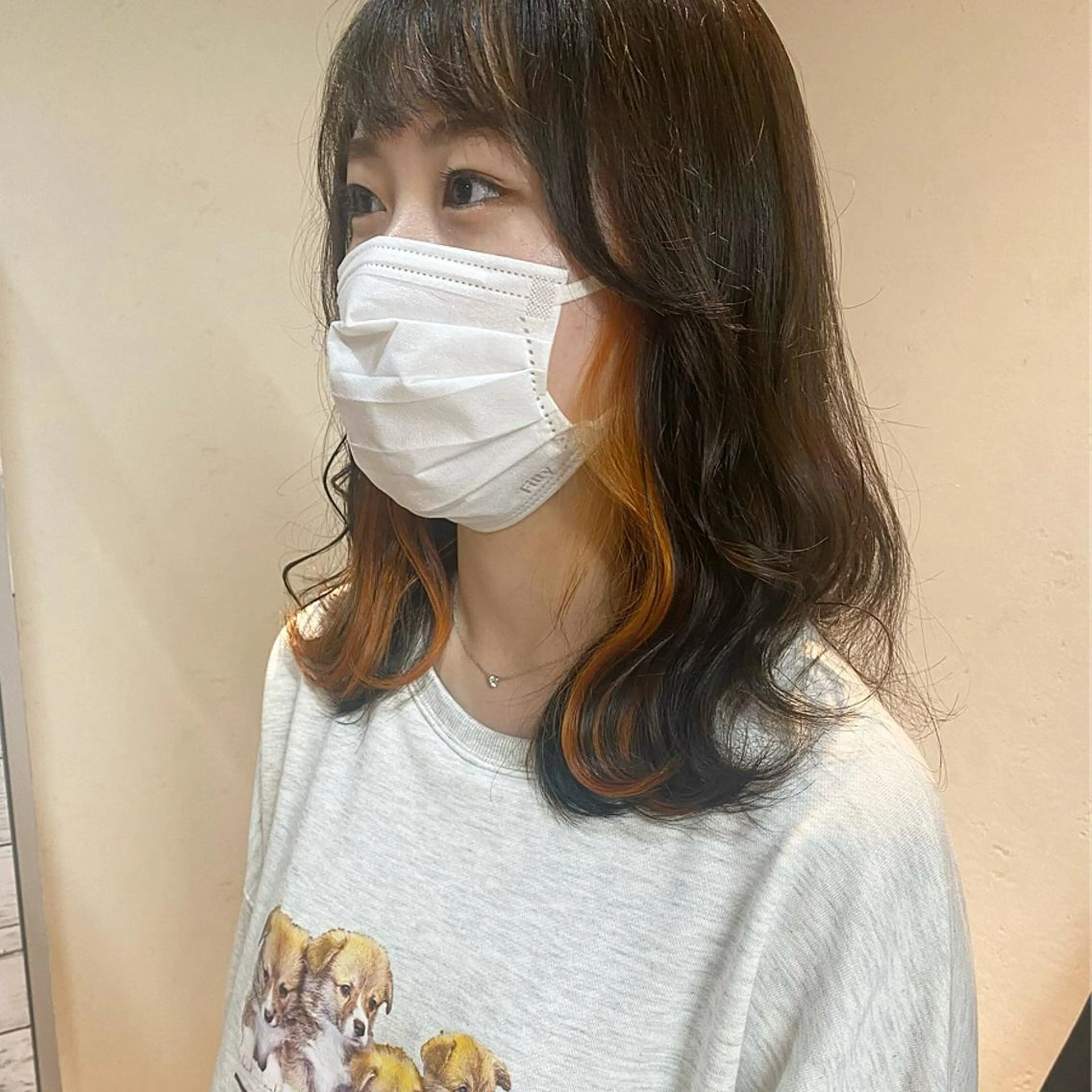 セミロング カラー ブリーチ 後藤紗英/髪質改善 /オリーブベージュのヘアスタイル