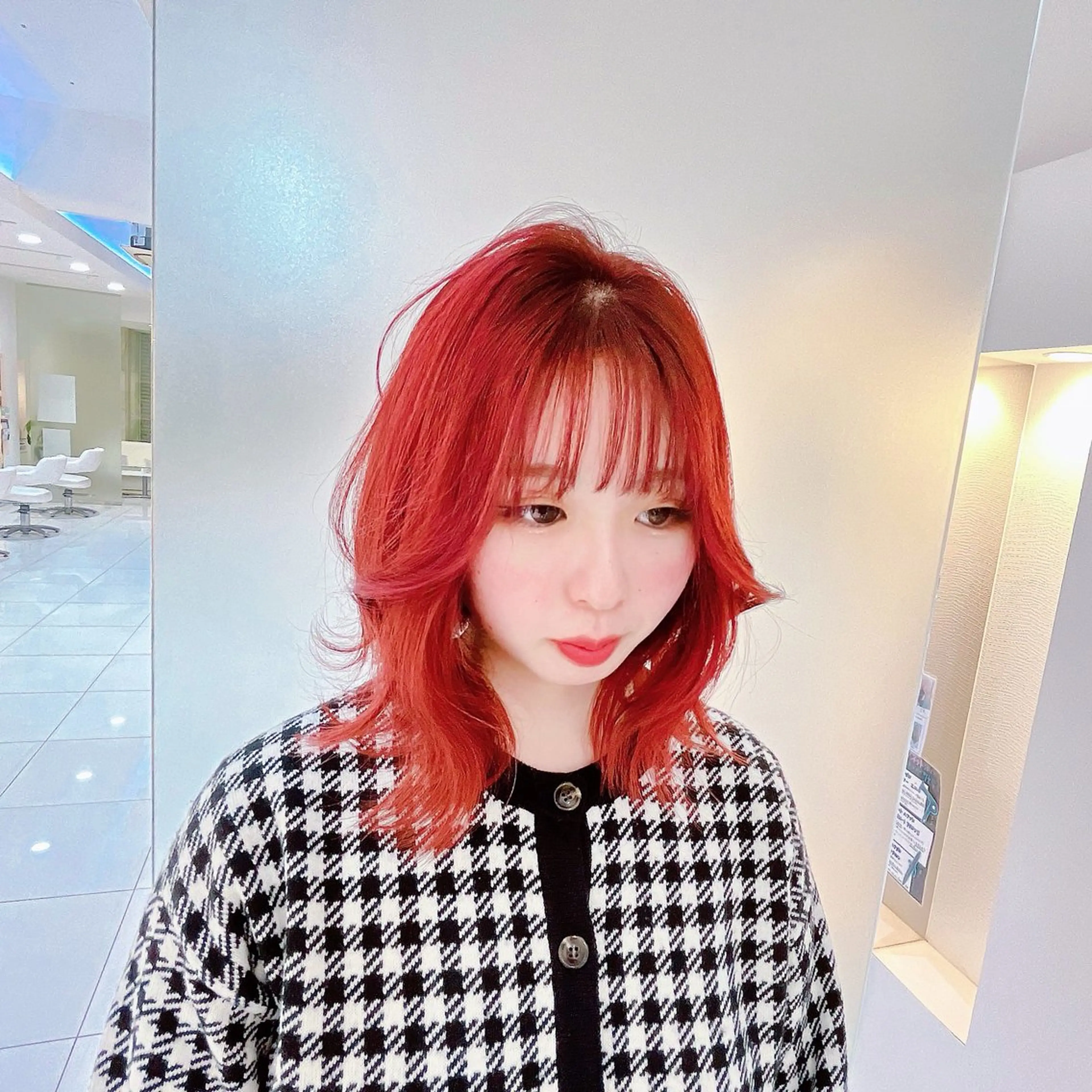 ミディアム カラー カット ヘアカラー 東出 レイ🕊のヘアスタイル