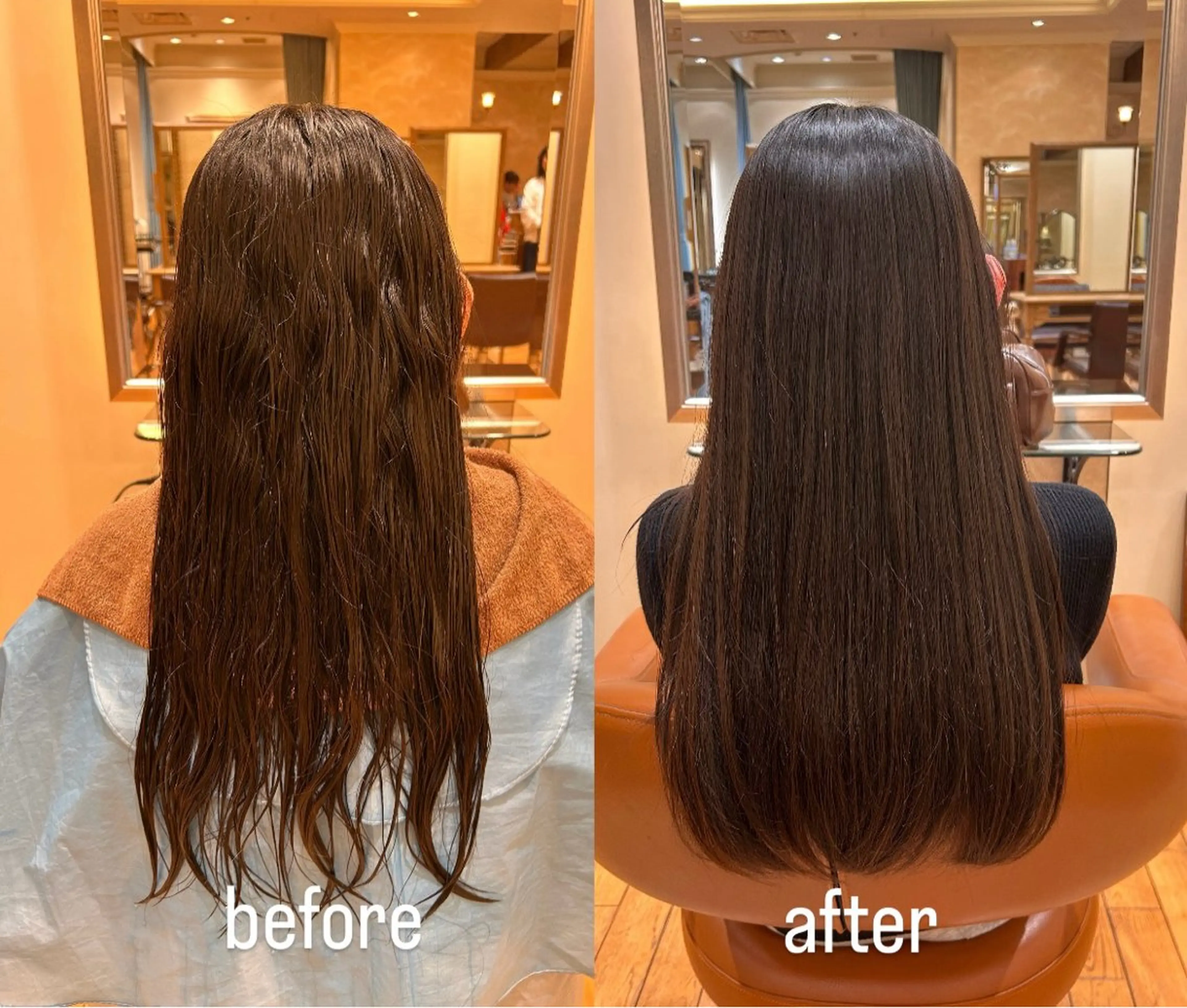 ロング 縮毛矯正 【ストレート】 平野枝莉のヘアスタイル