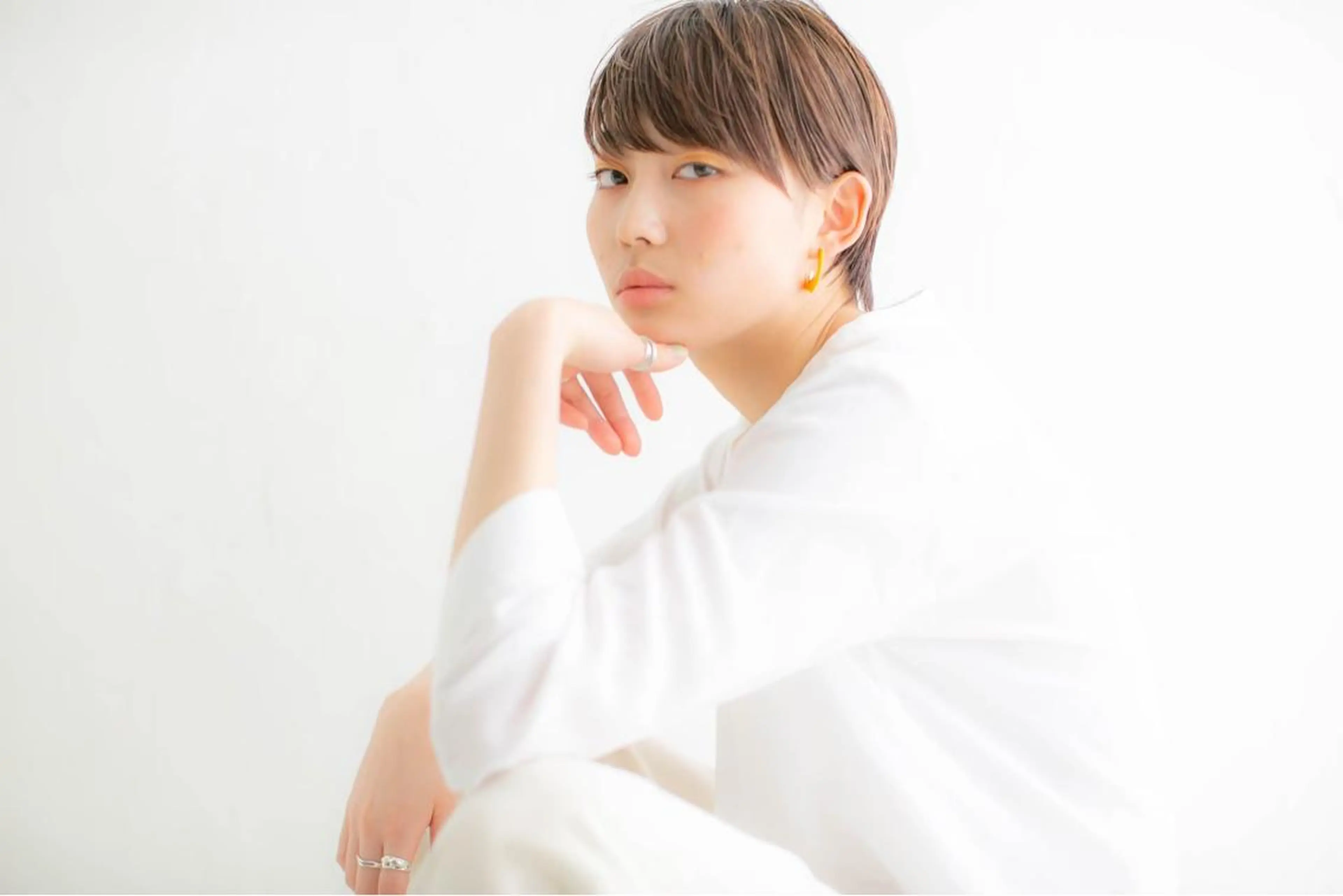 ショート 髪質改善ストレート、 カラー清野雄大のヘアスタイル