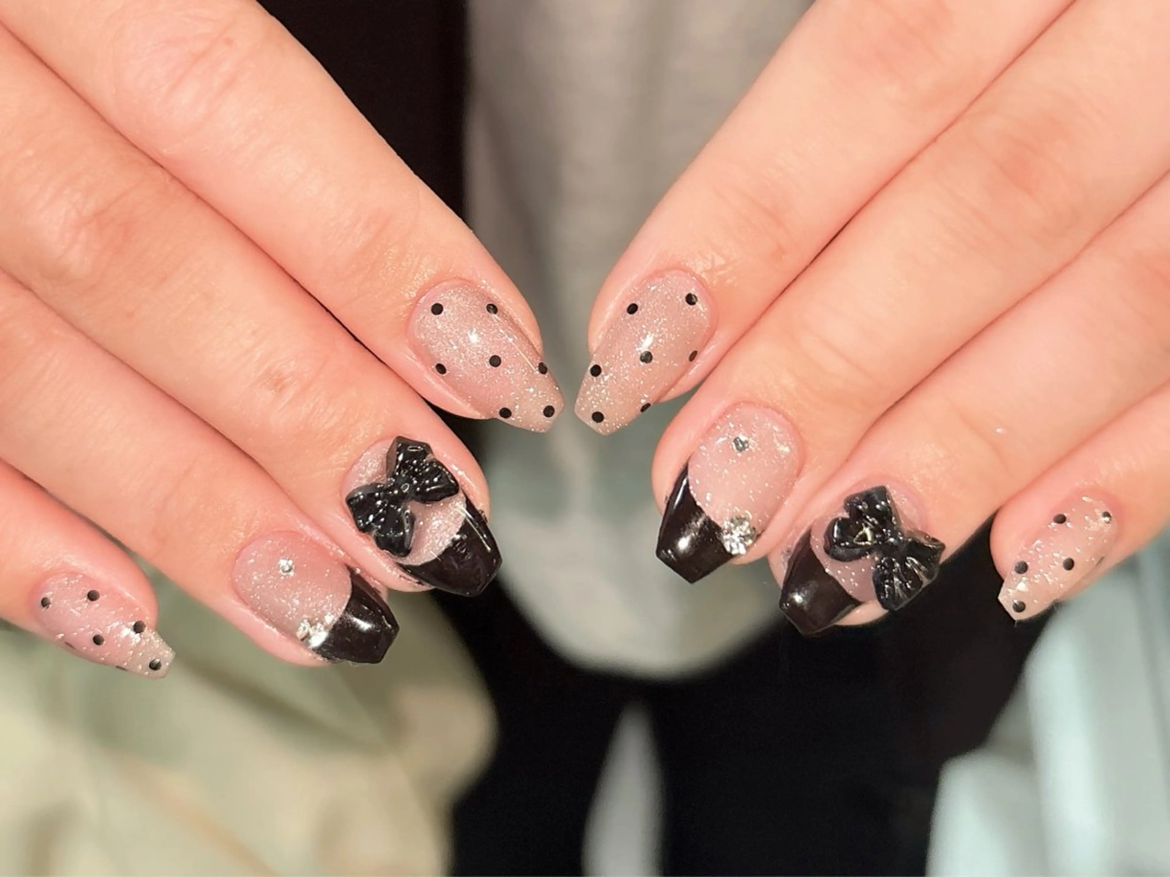 ショート ハンドネイル 韓国ガーリー🎀 岐南🤍ななみのネイルデザイン