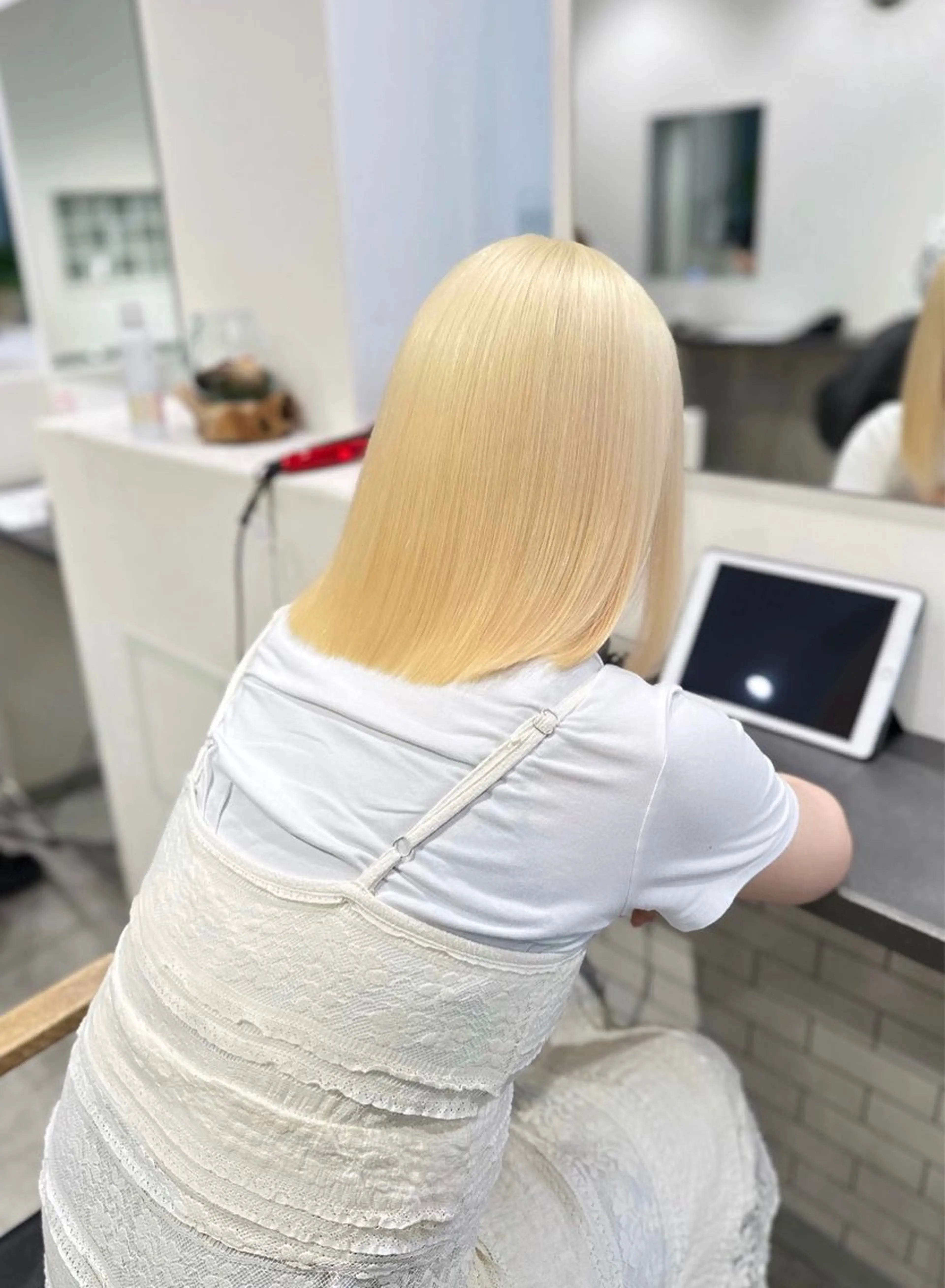 ミディアム カラー ヘアカラー ハイトーン /ブリーチ/miyuのヘアスタイル