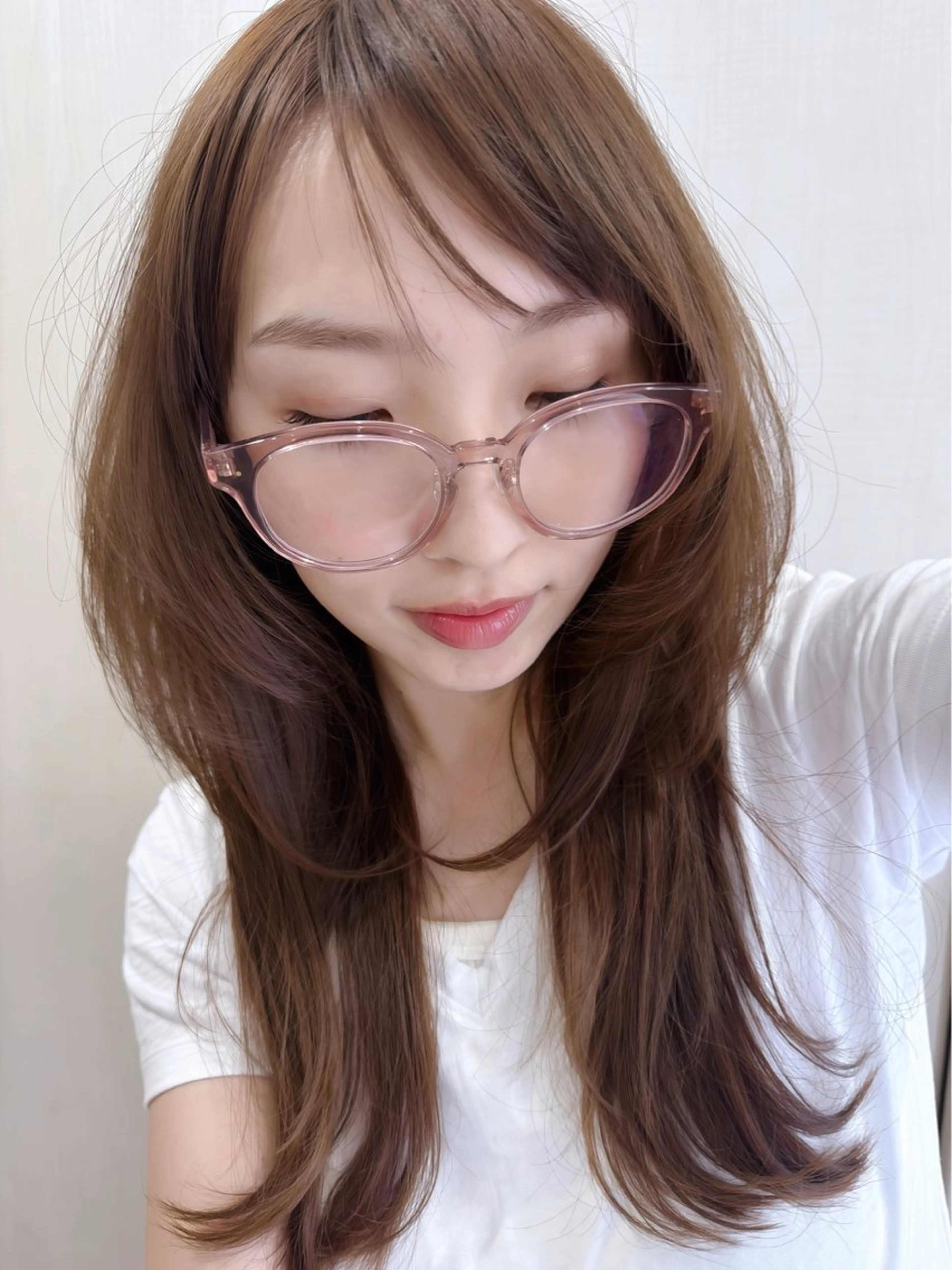 セミロング レイヤーカット カット 銀座/ 髪質改善のヘアスタイル