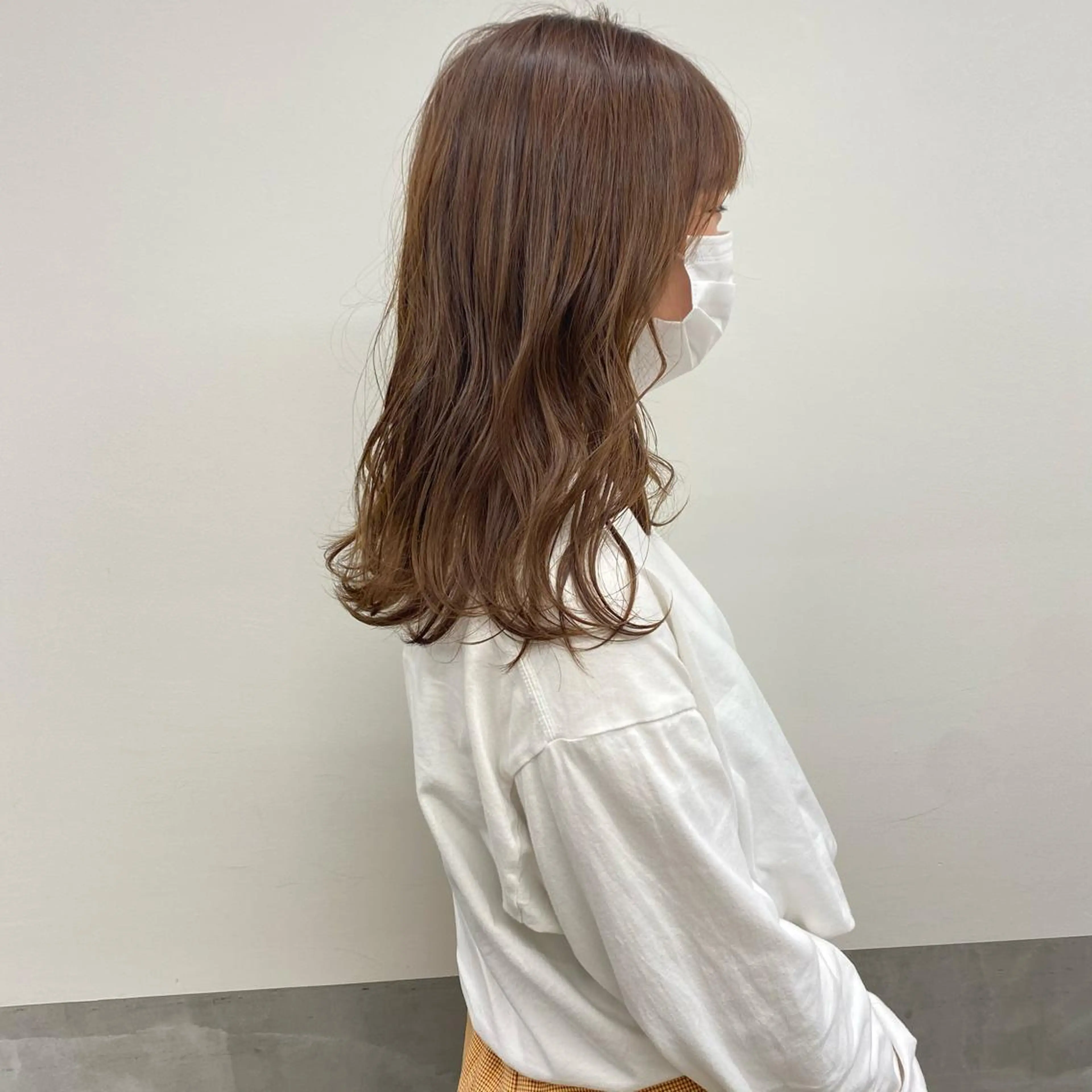 ミディアム カラー カット ヘアカラー トリートメント SANC hair salonのヘアスタイル