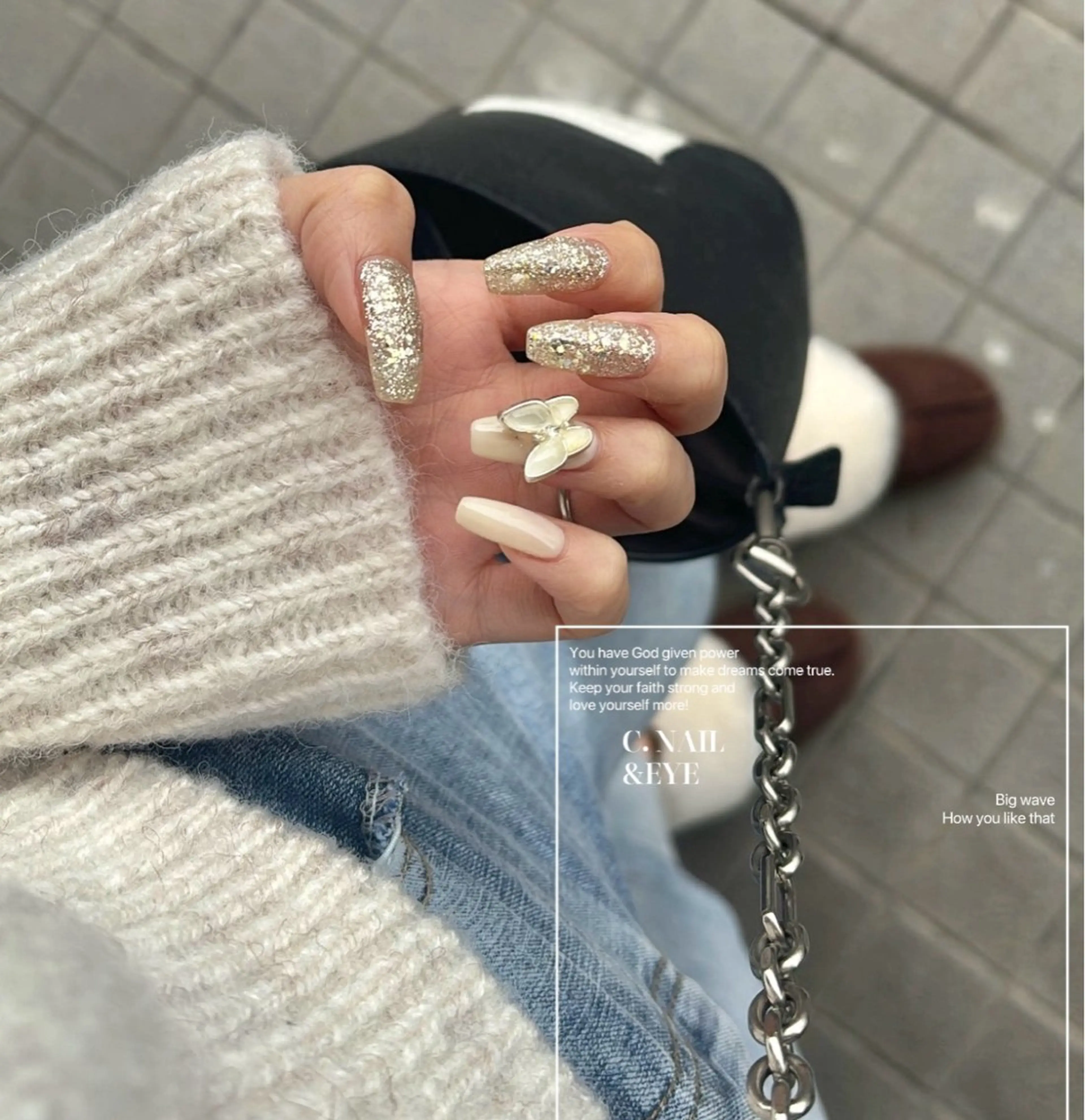 ネイル 入学式 フラッシュネイル フットネイル 卒業式 氷ネイル・うるうるネイル C.Nail &Eye筑紫駅のネイルデザイン