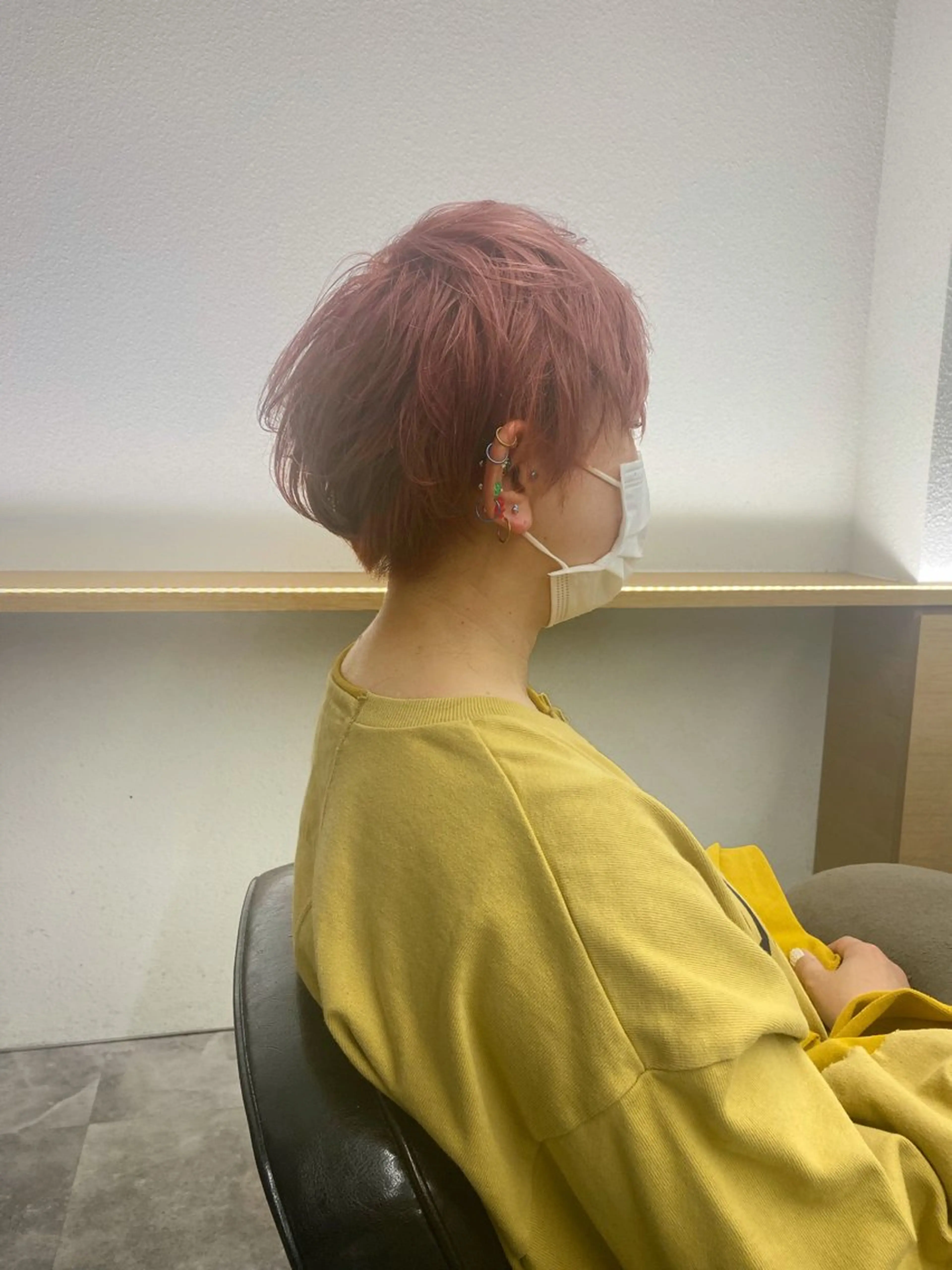 ショート カラー ダブルカラー ピンクカラー バイオレットカラー カット ヘアカラー トリートメント Emitas.柳通り店所属・山﨑 大暉【ダブルカラー】のヘアスタイル