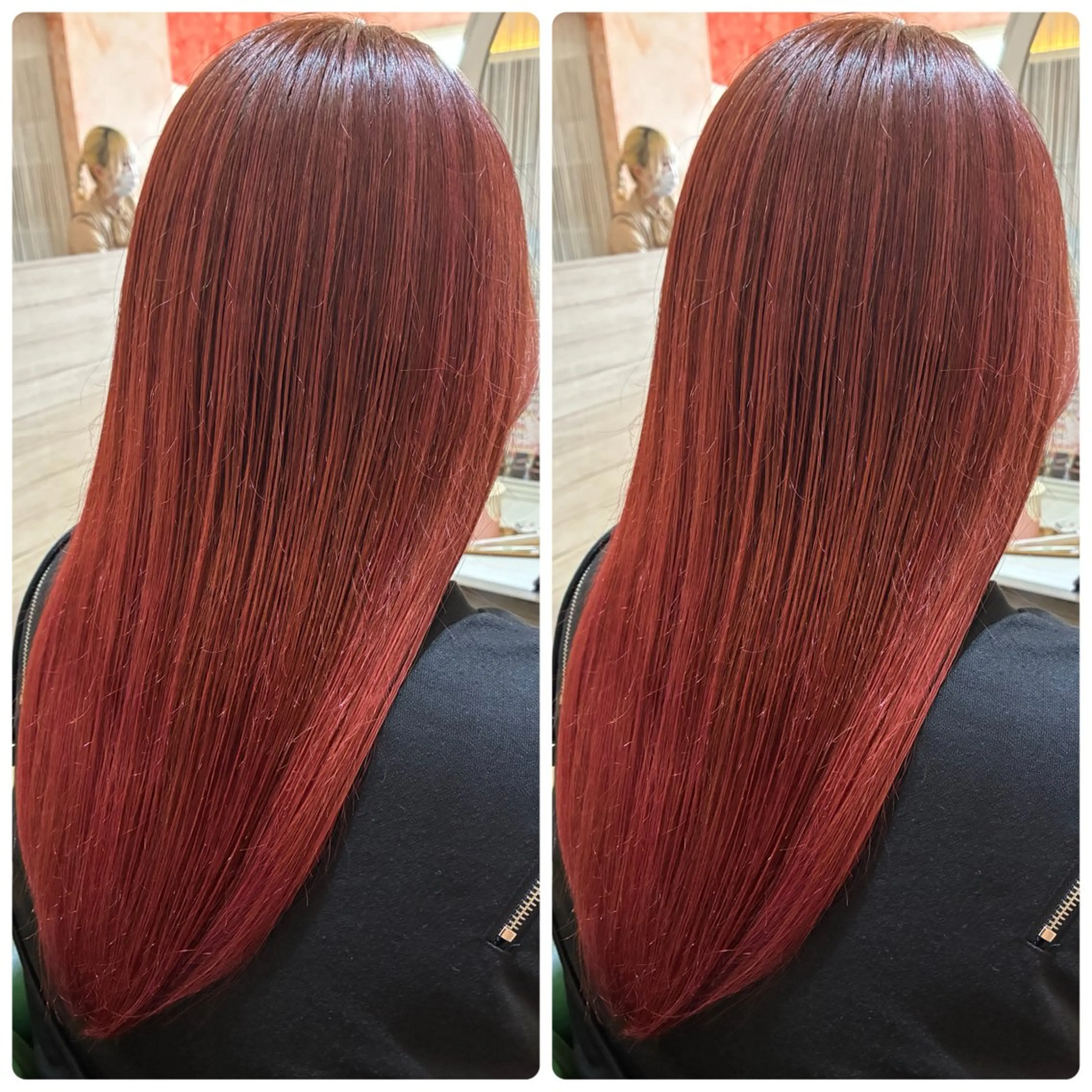 ロング ヘアカラー おおやま たくみのヘアスタイル