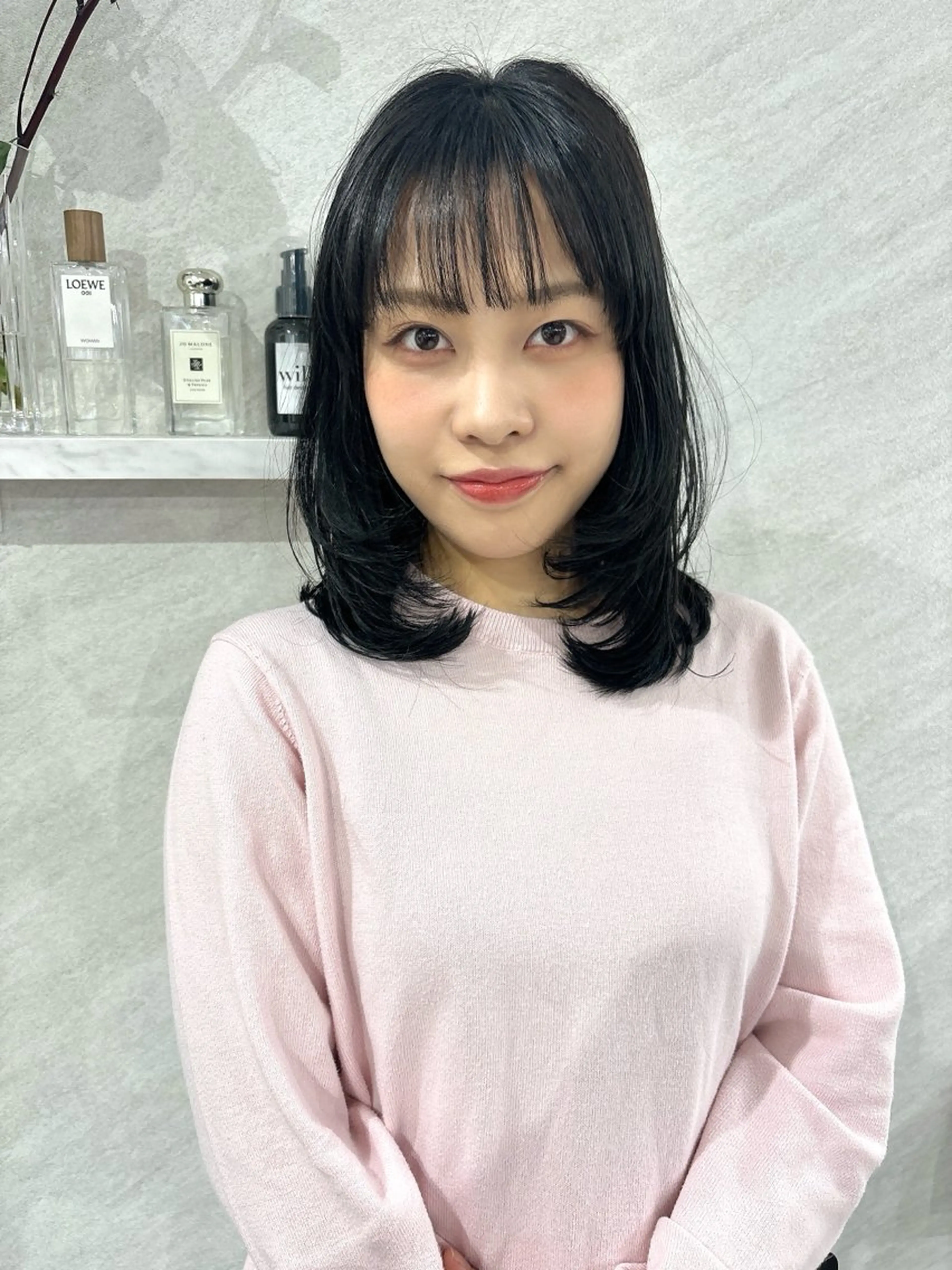 ミディアム カット ヘアカラー 🌸インナーカラー 🌸藤井春華のヘアスタイル