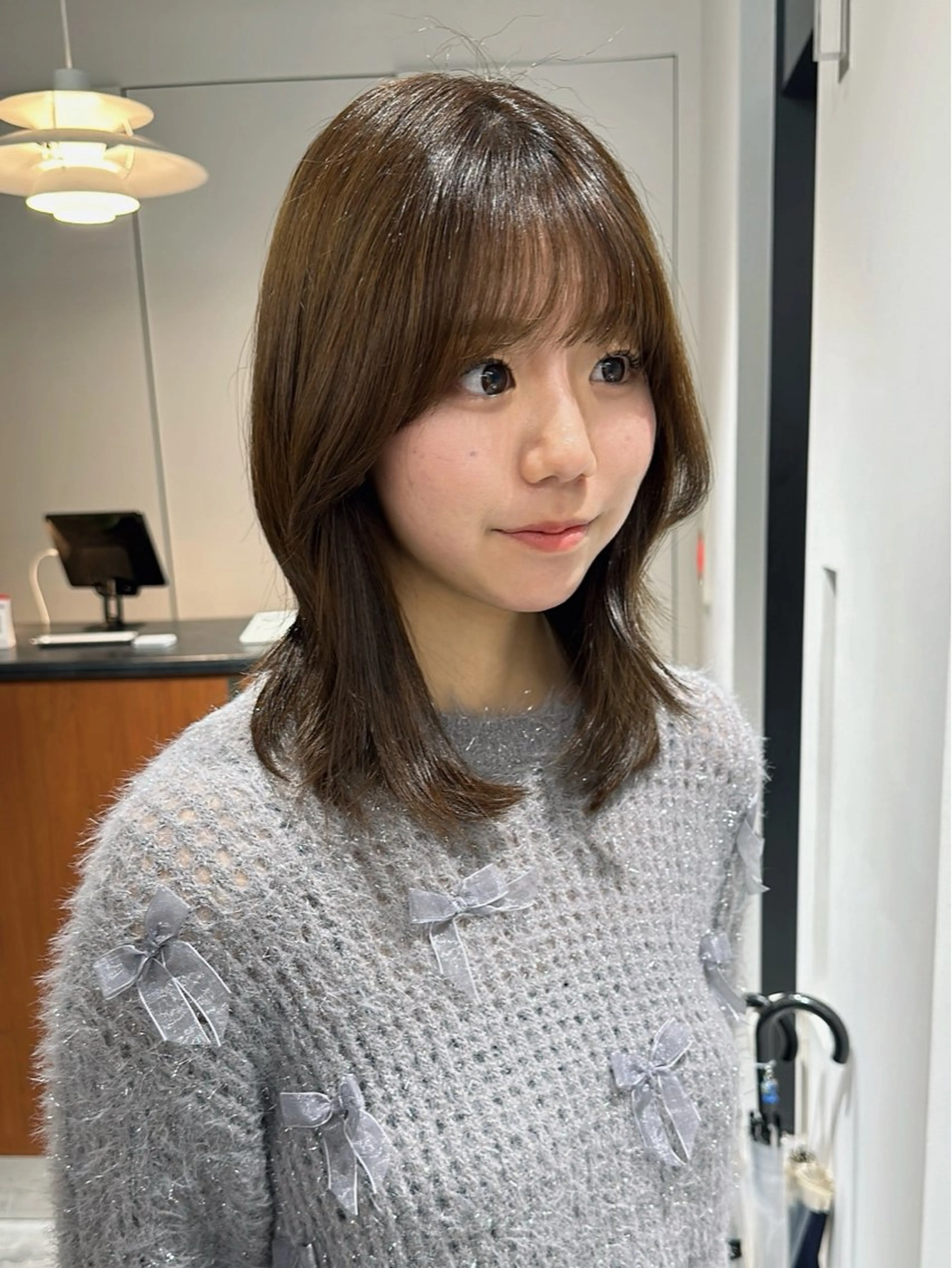 カラー 透明感カラー ヘアカラー トリートメント ヘアセット 秋永 鈴のヘアスタイル