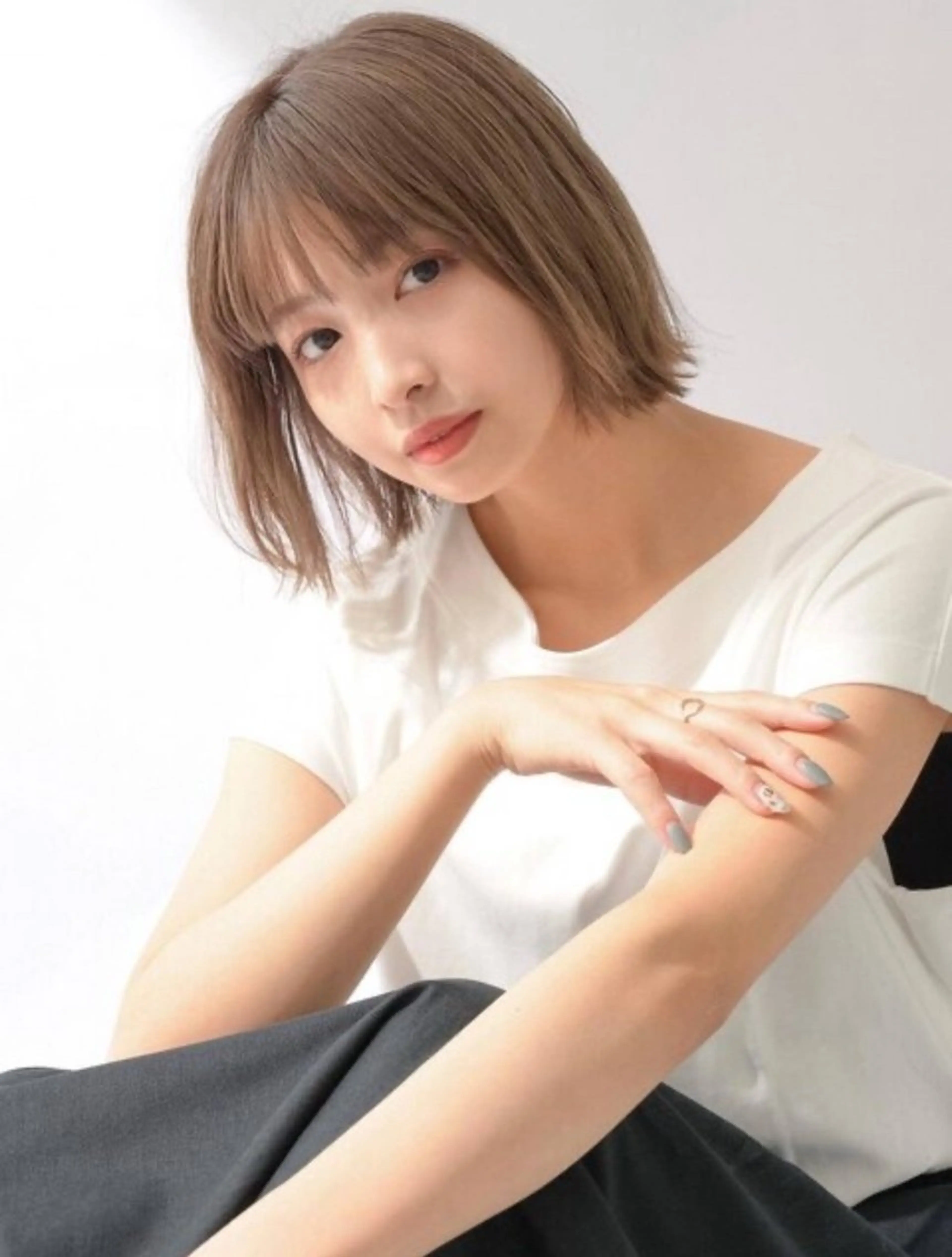 ショート 切りっぱなしボブ ボブ 川崎 恭平のヘアスタイル