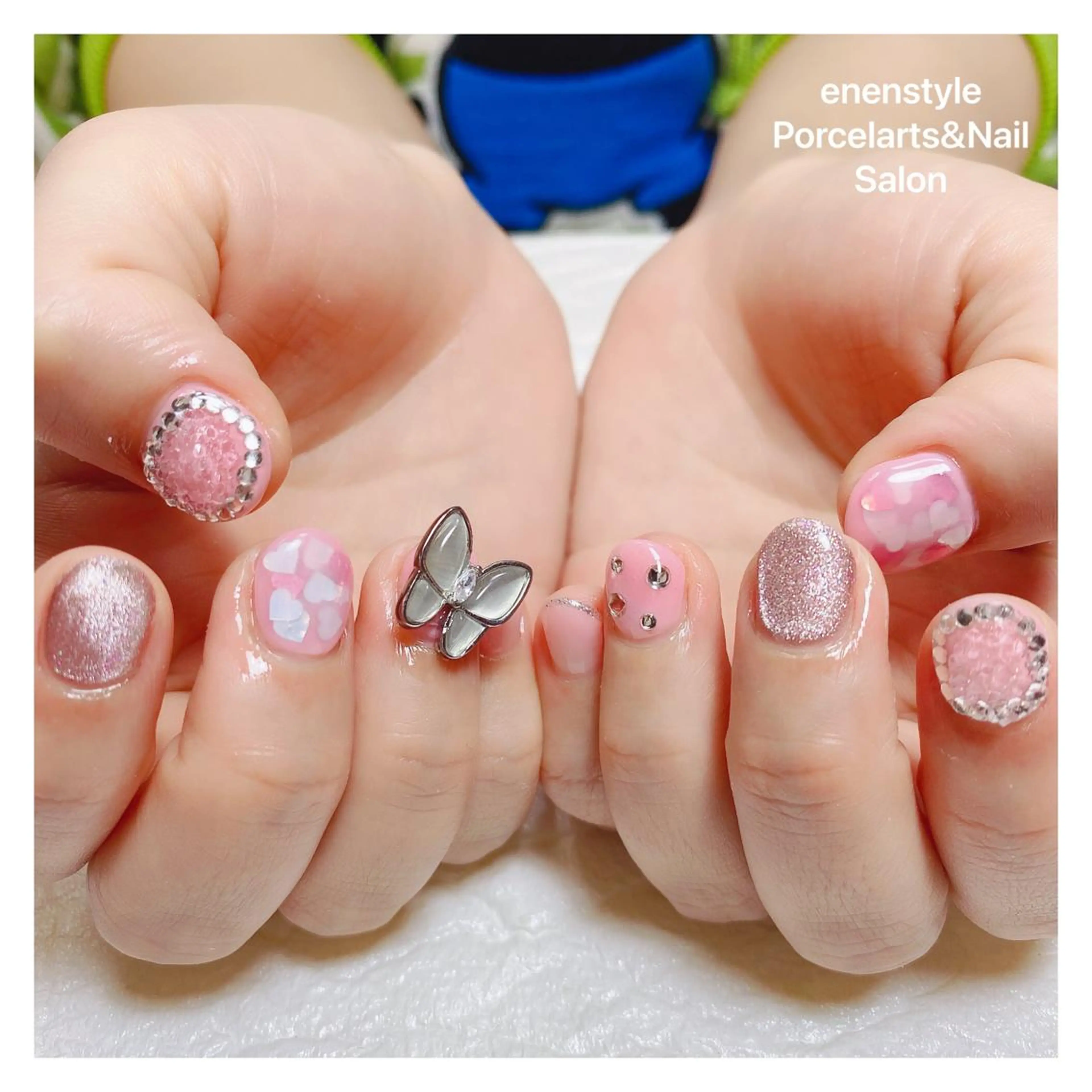 ショート ネイル ハンドネイル 👑enen style👑のネイルデザイン