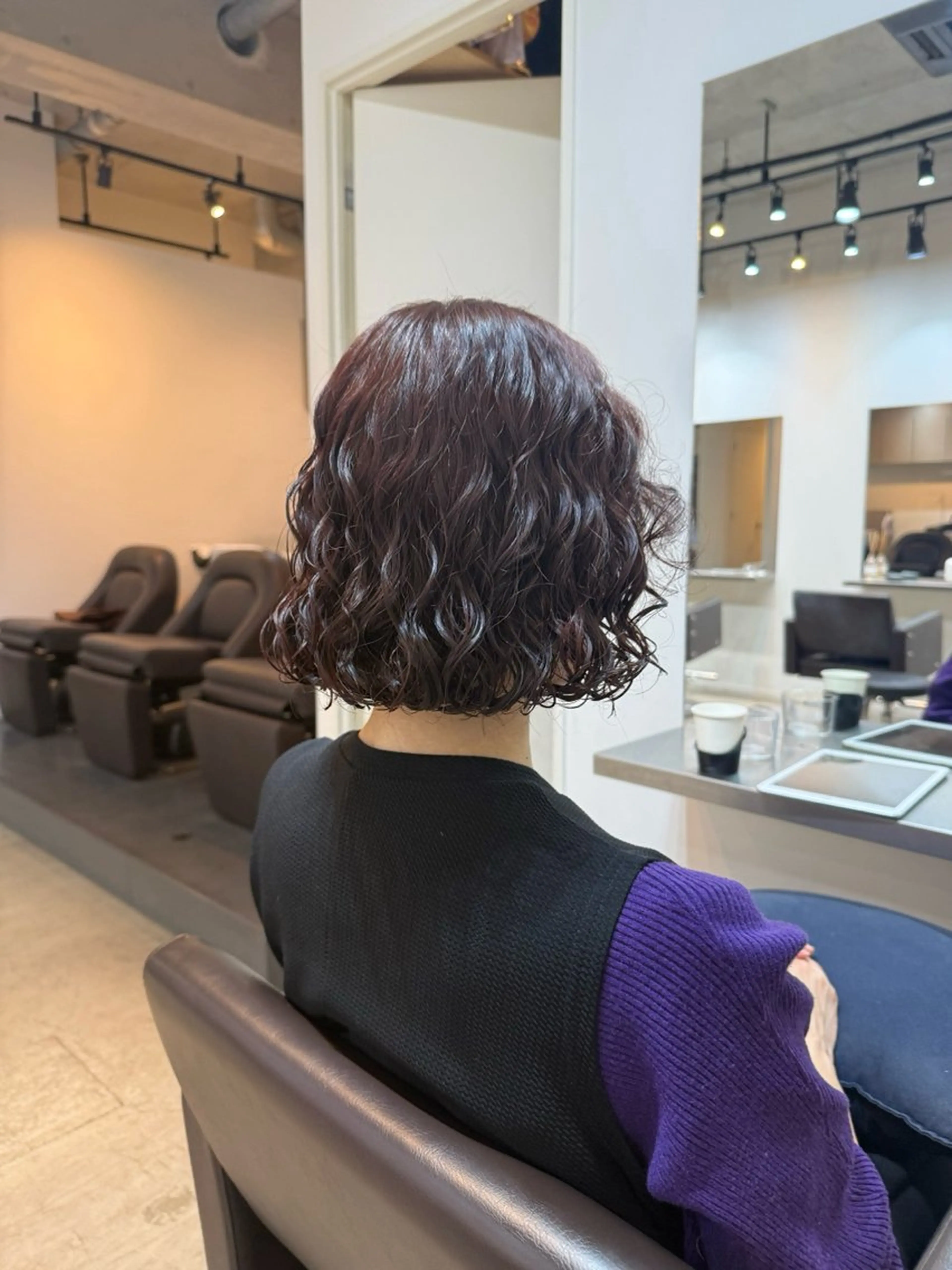 ミディアム カット ヘアカラー パーマ トリートメント デジタルパーマ/ ウェーブパーマ/神野のヘアスタイル