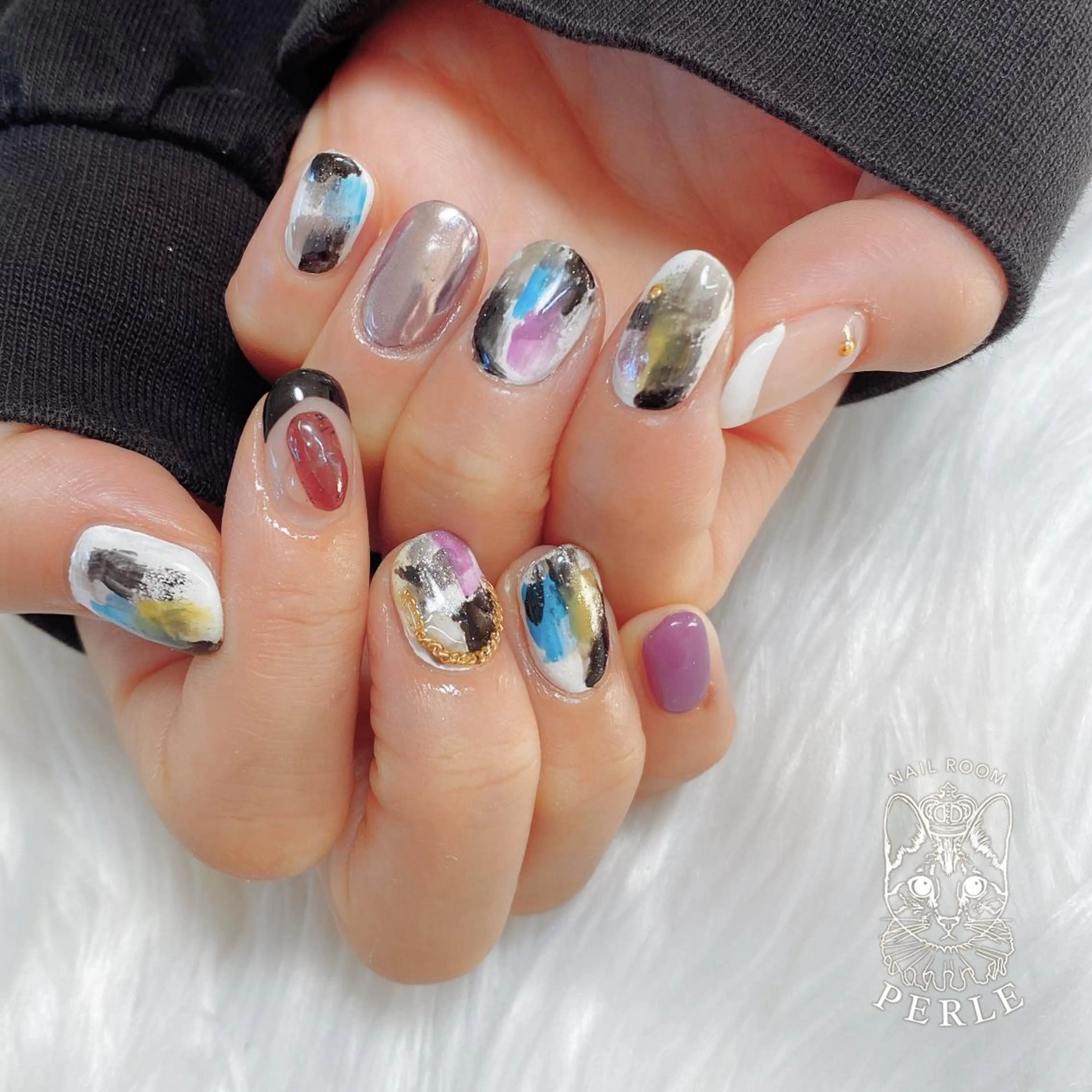 ネイル アートネイル ハンドネイル nail room Perleのネイルデザイン
