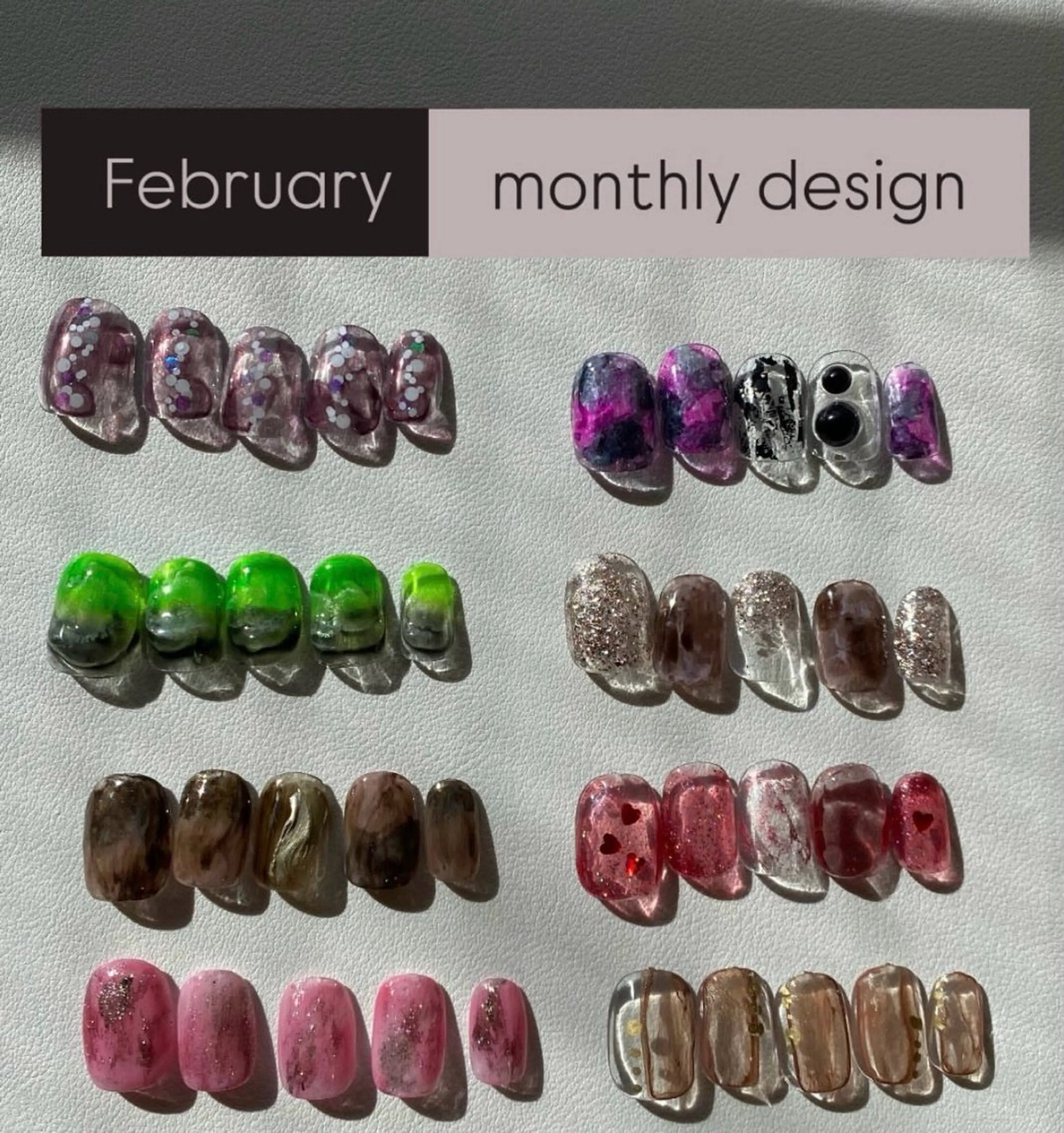 ハンドネイル技術チェックモデル⭐︎monthlydesign⭐︎★注意事項お読みください！の写真