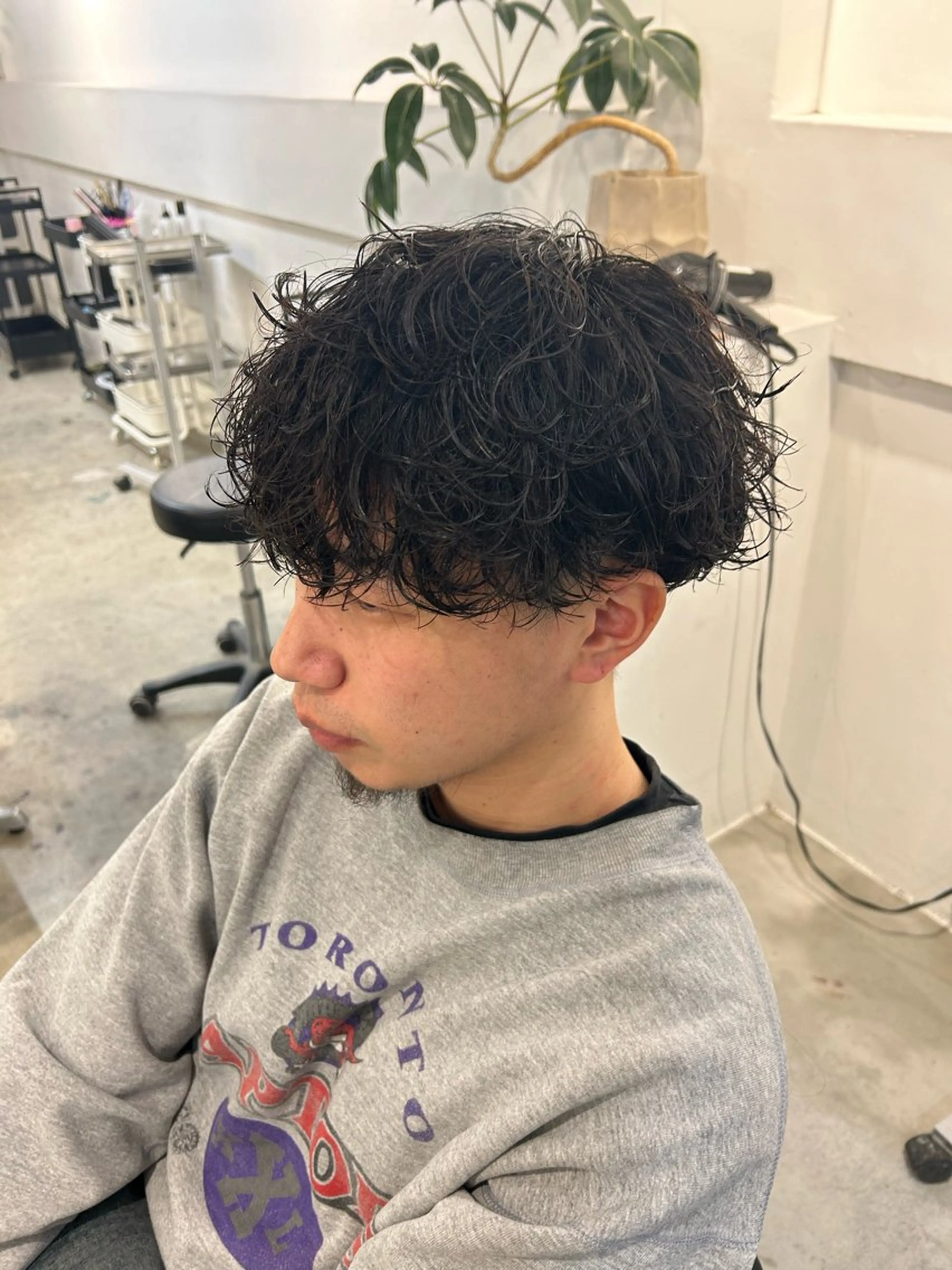 パーマ メンズ カット パーマ メンズパーマ💈藤田 晃志のヘアスタイル