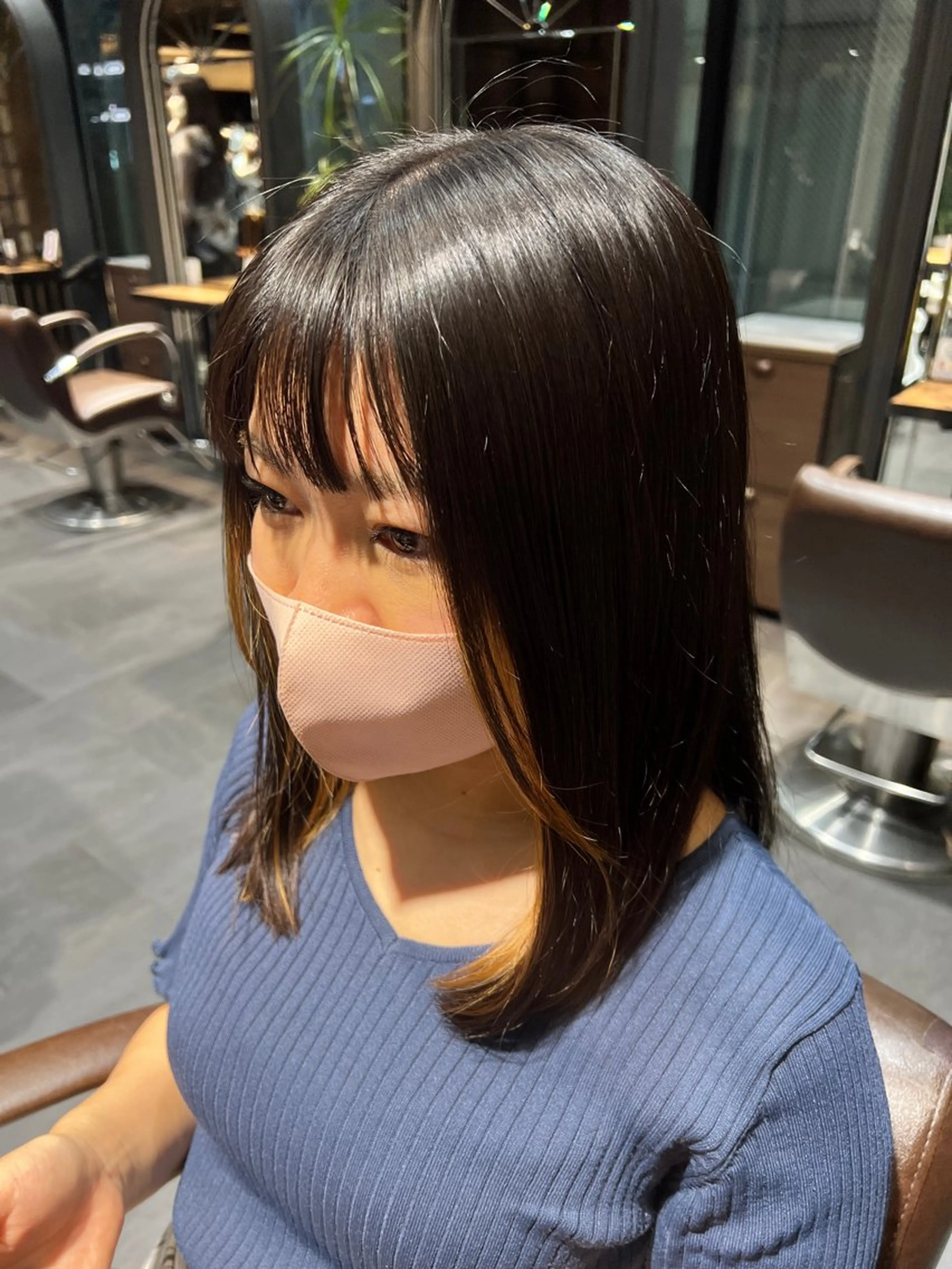 セミロング MINX中村 公亮/デザインパーマのヘアスタイル