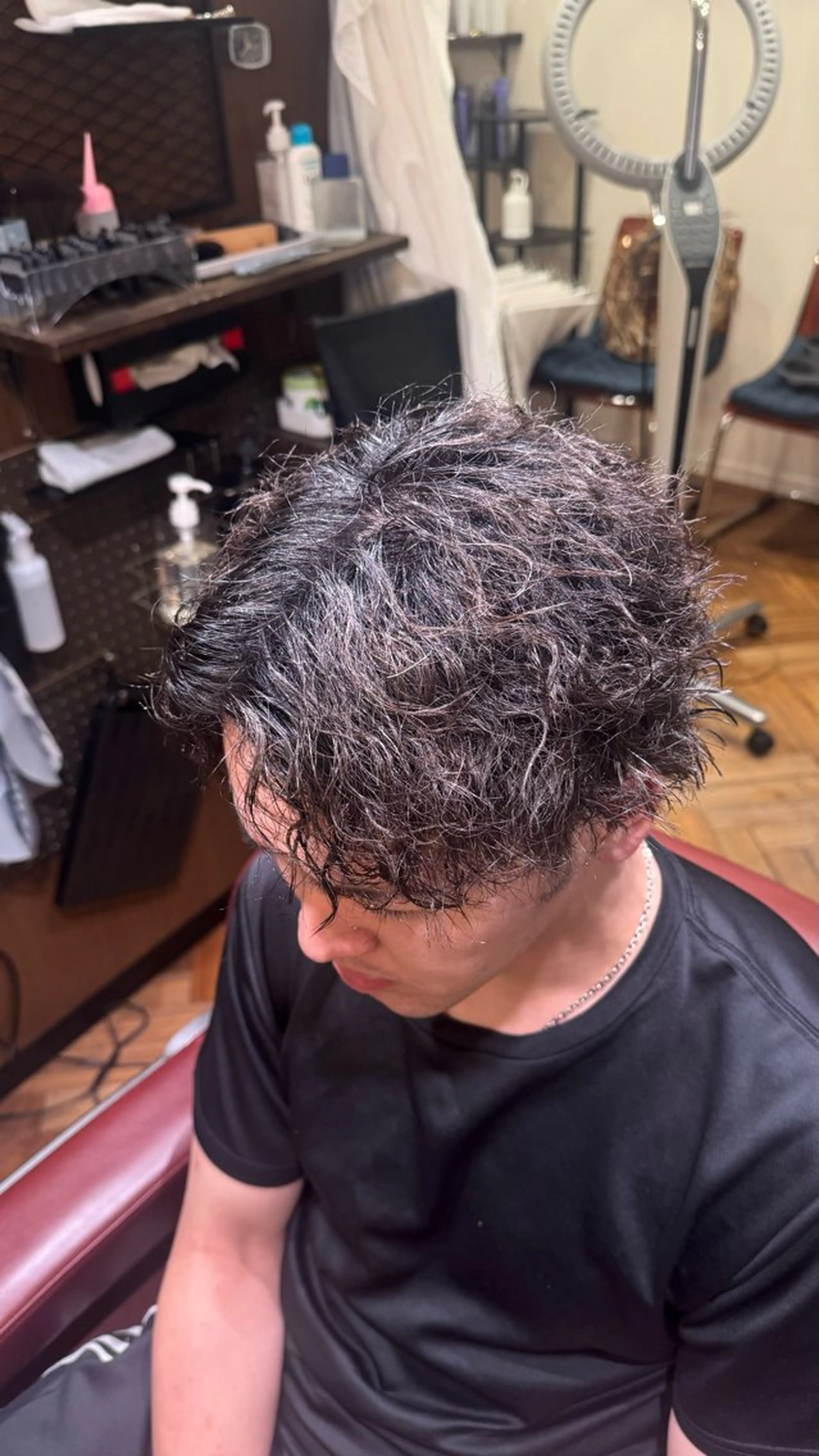 ショート パーマ ヘアアレンジ メンズ メンズパーマ mid-c アシスタントひさとのヘアスタイル