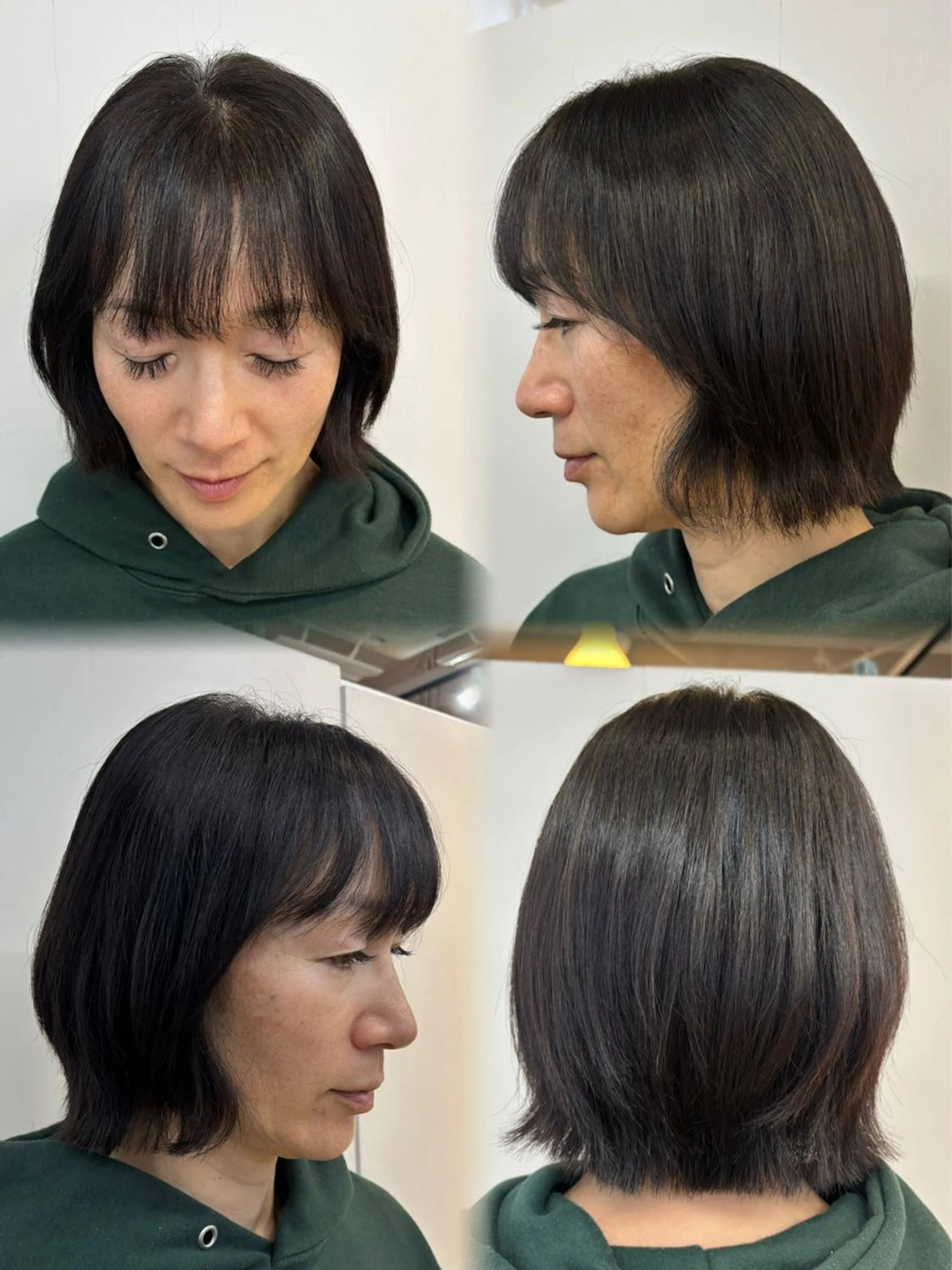 ショート ボブ くびれヘア 顔周りカット レイヤーカット カット ヘアカラー トリートメント 林 小夏のヘアスタイル