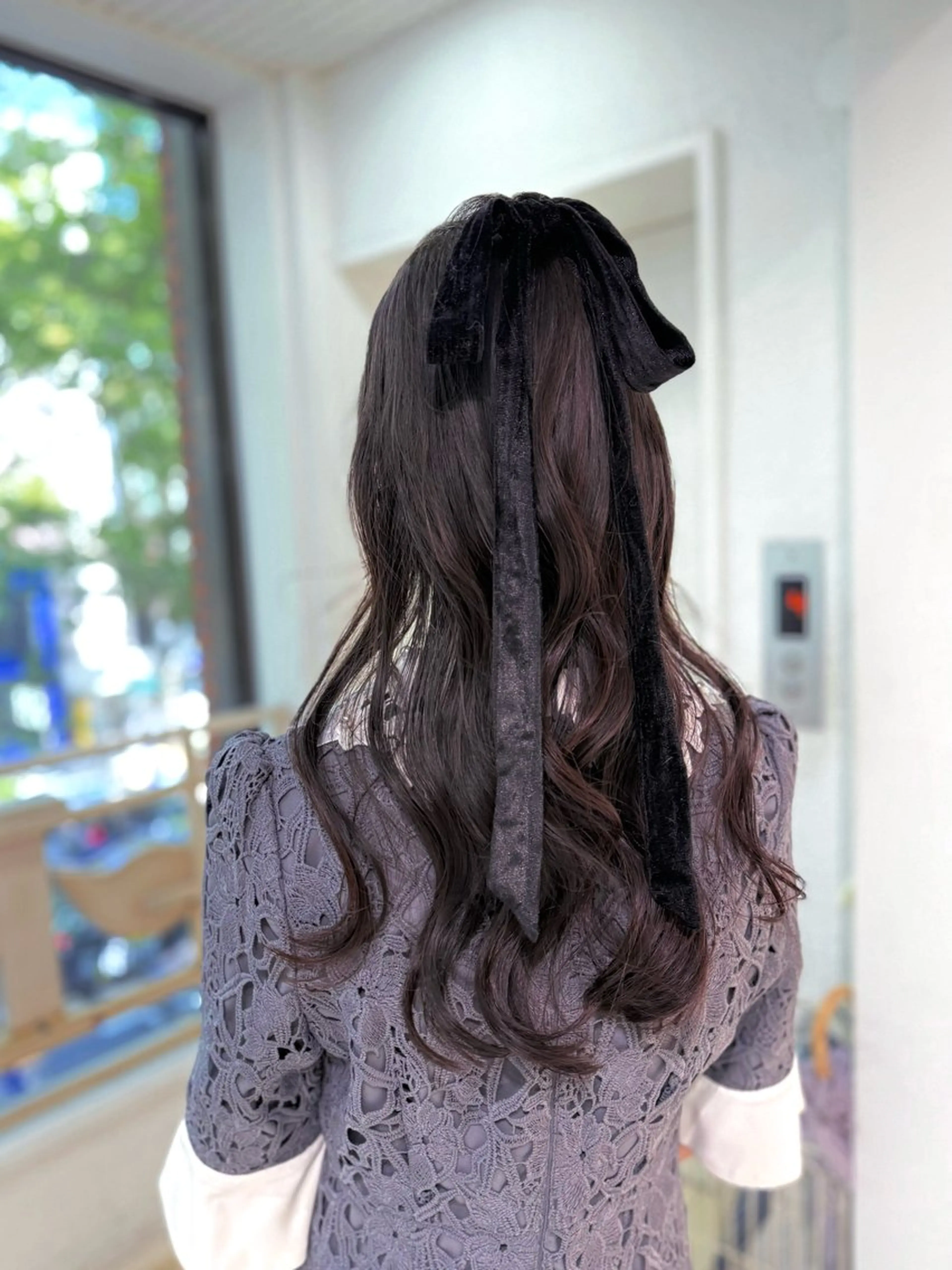 ヘアアレンジ ハーフアップ ヘアセット 髪質改善”透け感" カラー/Hono🪞のヘアスタイル