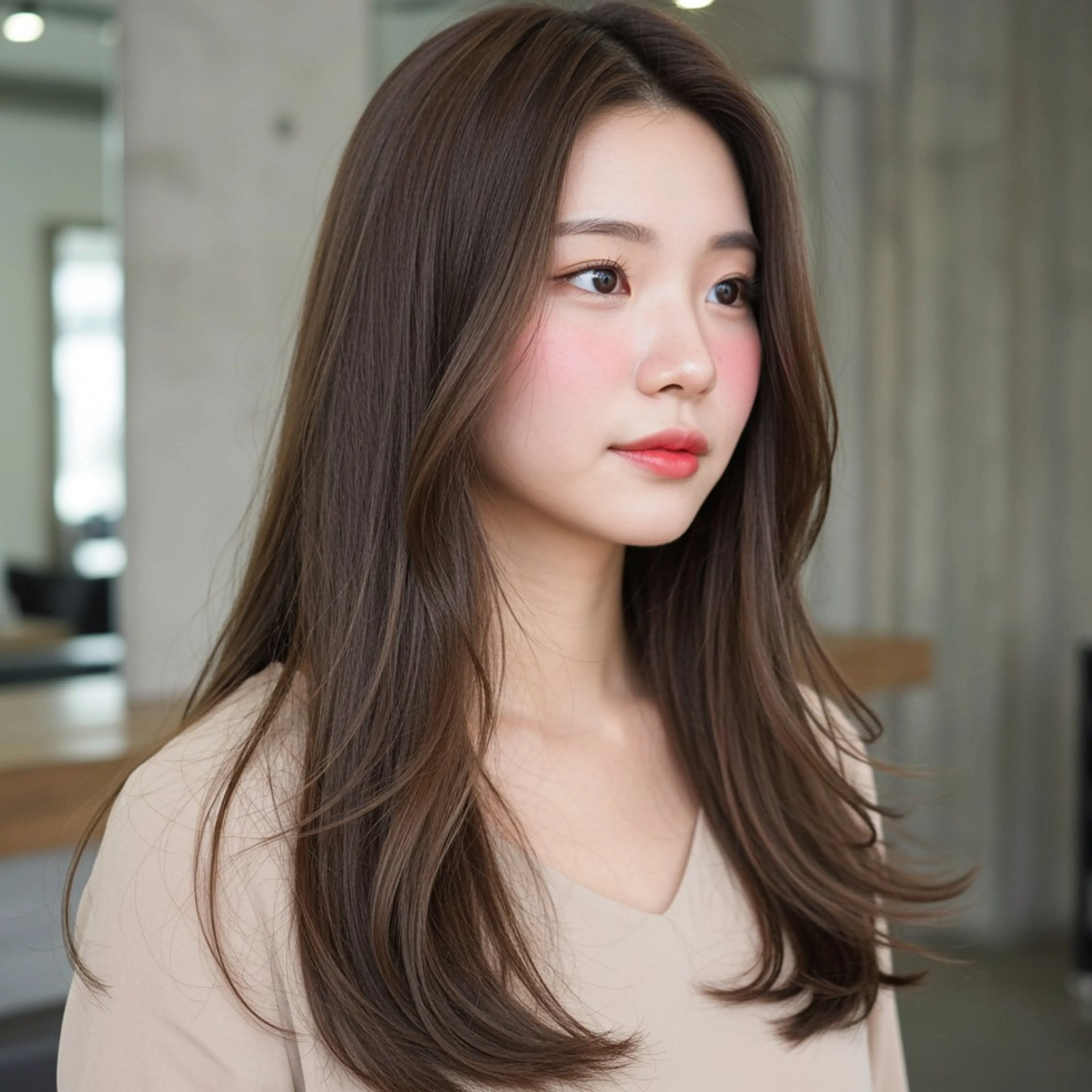 セミロング 似合わせボブ✖️ 韓国レイヤー✨小関のヘアスタイル