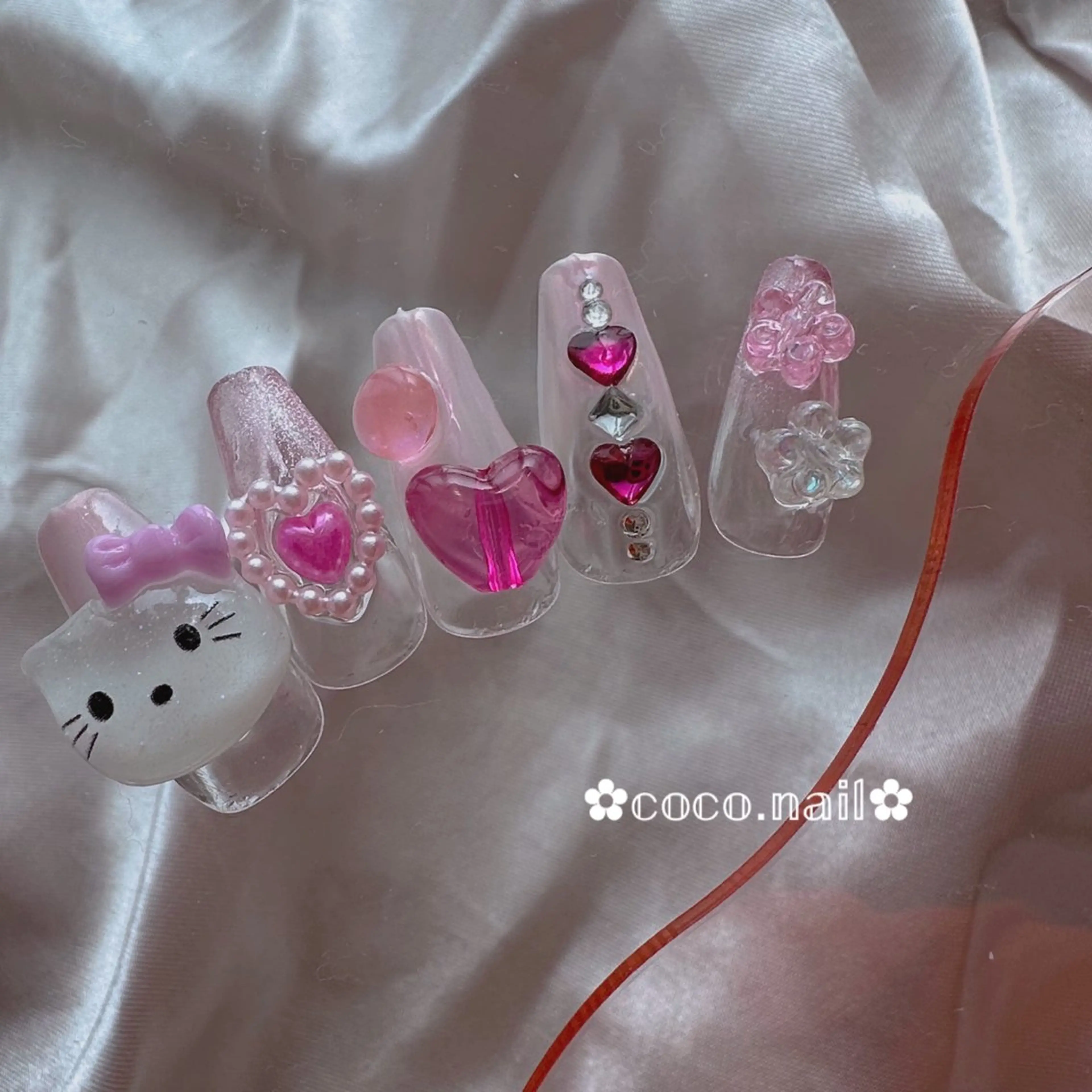 ネイル ハンドネイル lili.nail y2k/長さ出しのネイルデザイン