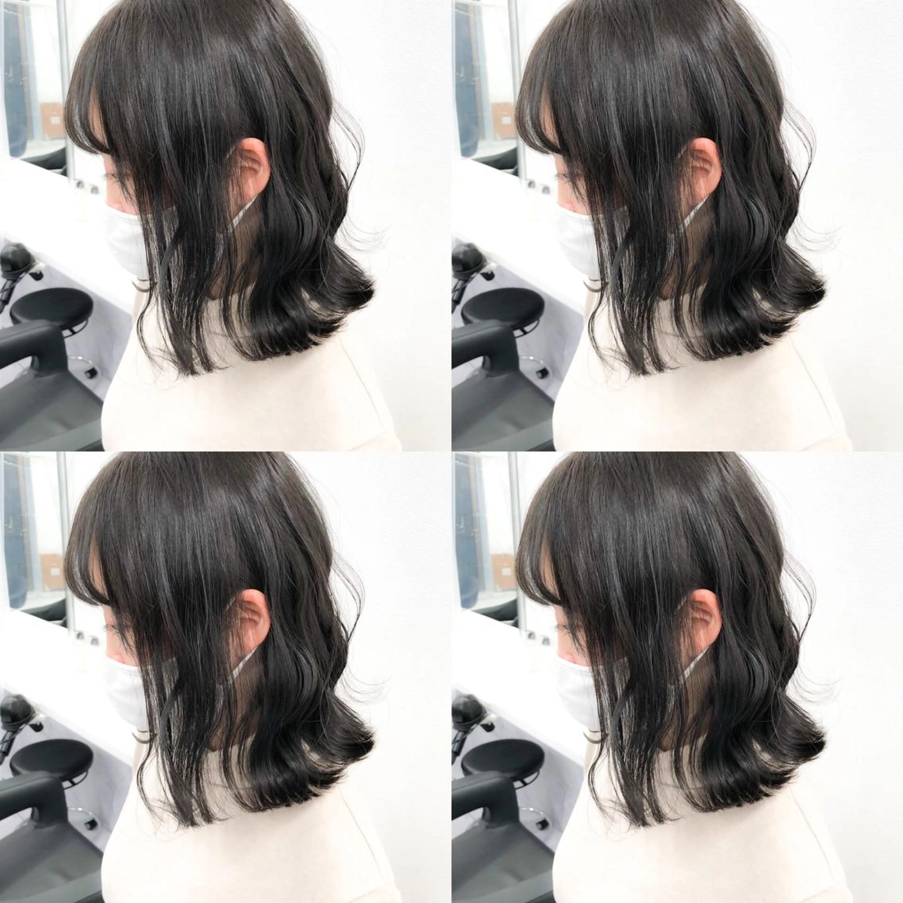 セミロング カラー ヘアカラー トリートメント ハイトーン×レイヤー カットTAKUMIのヘアスタイル