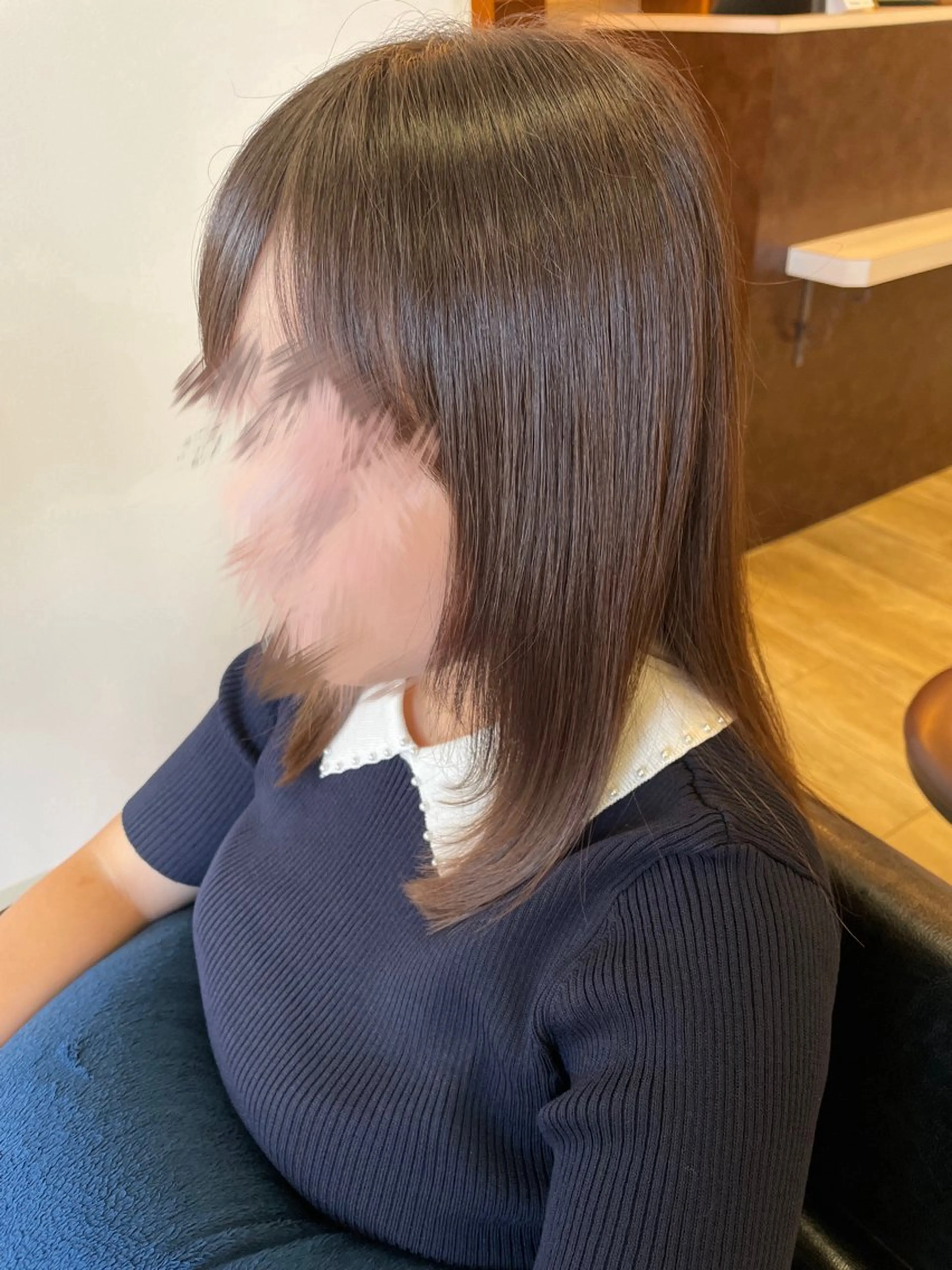 セミロング 顔まわりレイヤー 顔周りカット 韓国風ヘア レイヤーカット 小顔カット カット アミーベル🧸🧡 本店✂️しおりのヘアスタイル