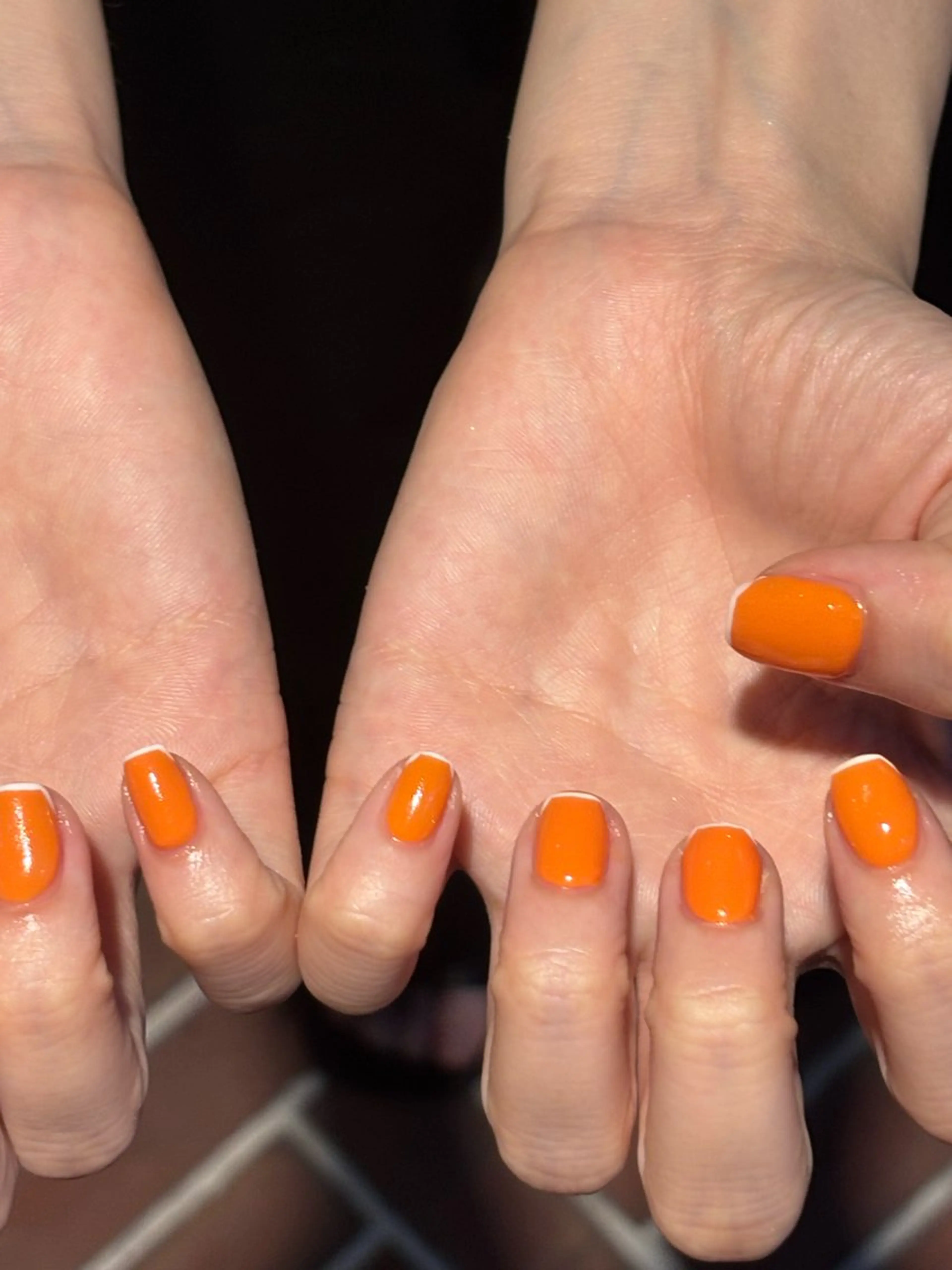 ネイル フレンチネイル オレンジ Filonnail rinaのネイルデザイン