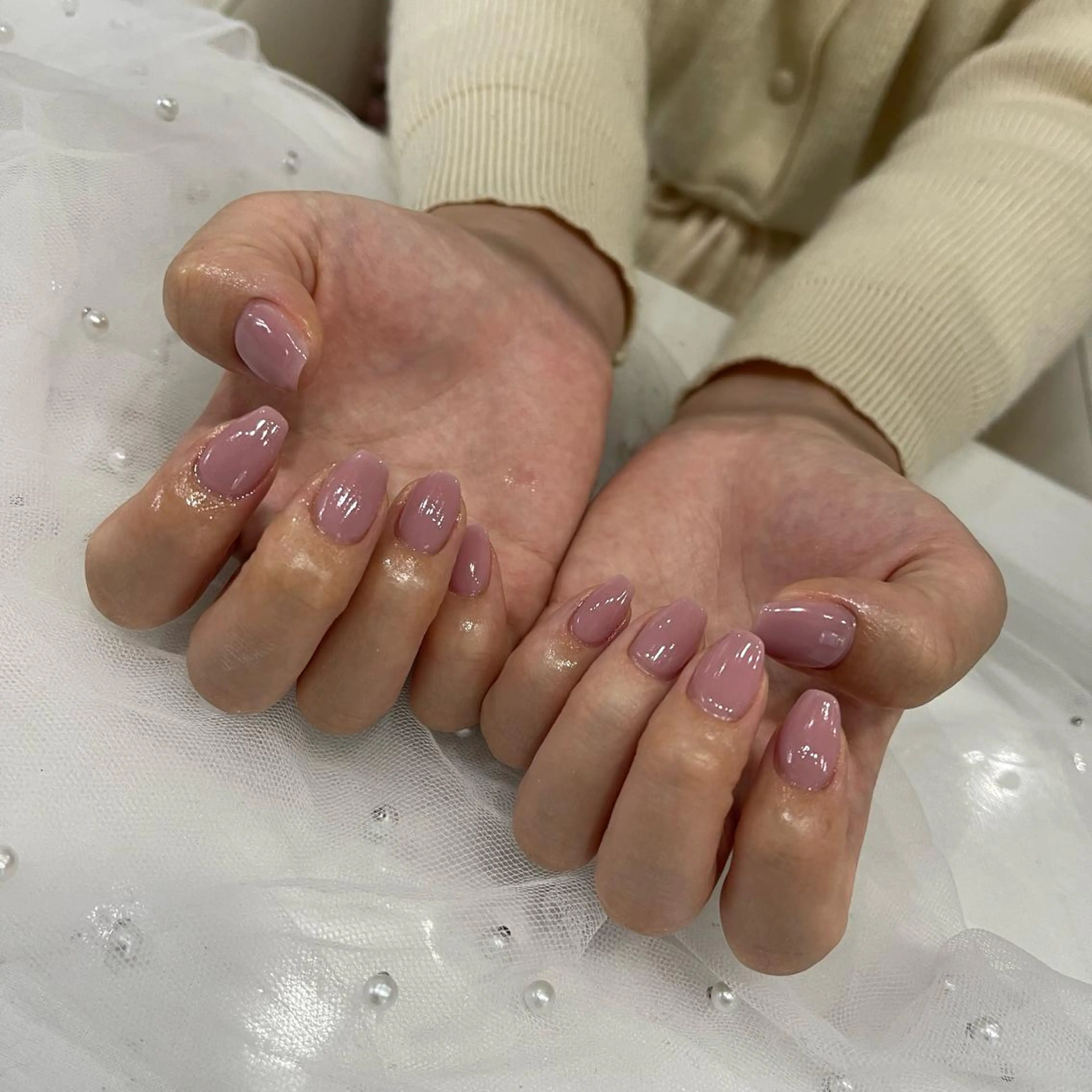 ネイル ワンカラーネイル Wish Nail 恒川のネイルデザイン