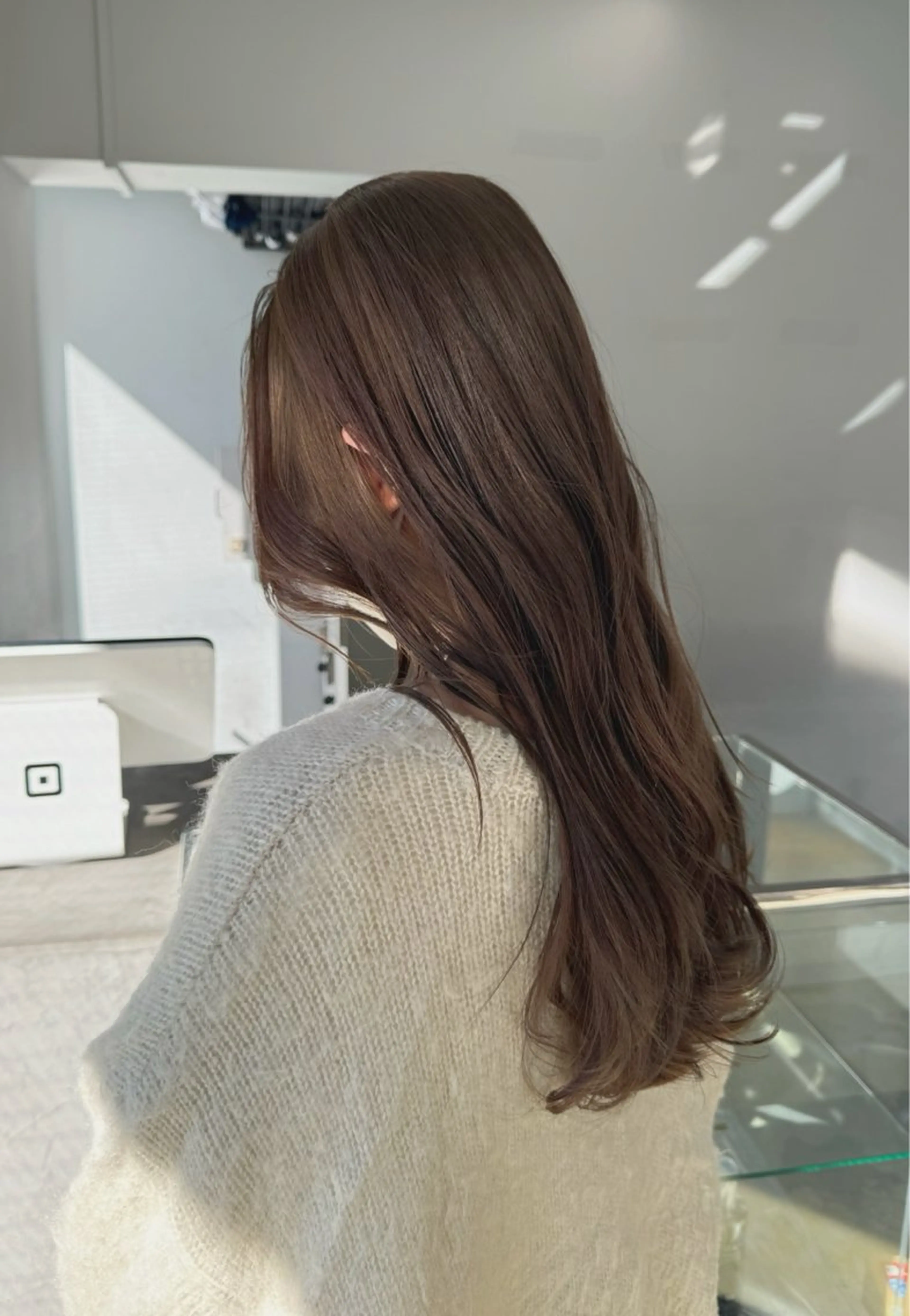 カラー ヘアカラー トリートメント maina/透明感 ベージュ/ブラウンのヘアスタイル