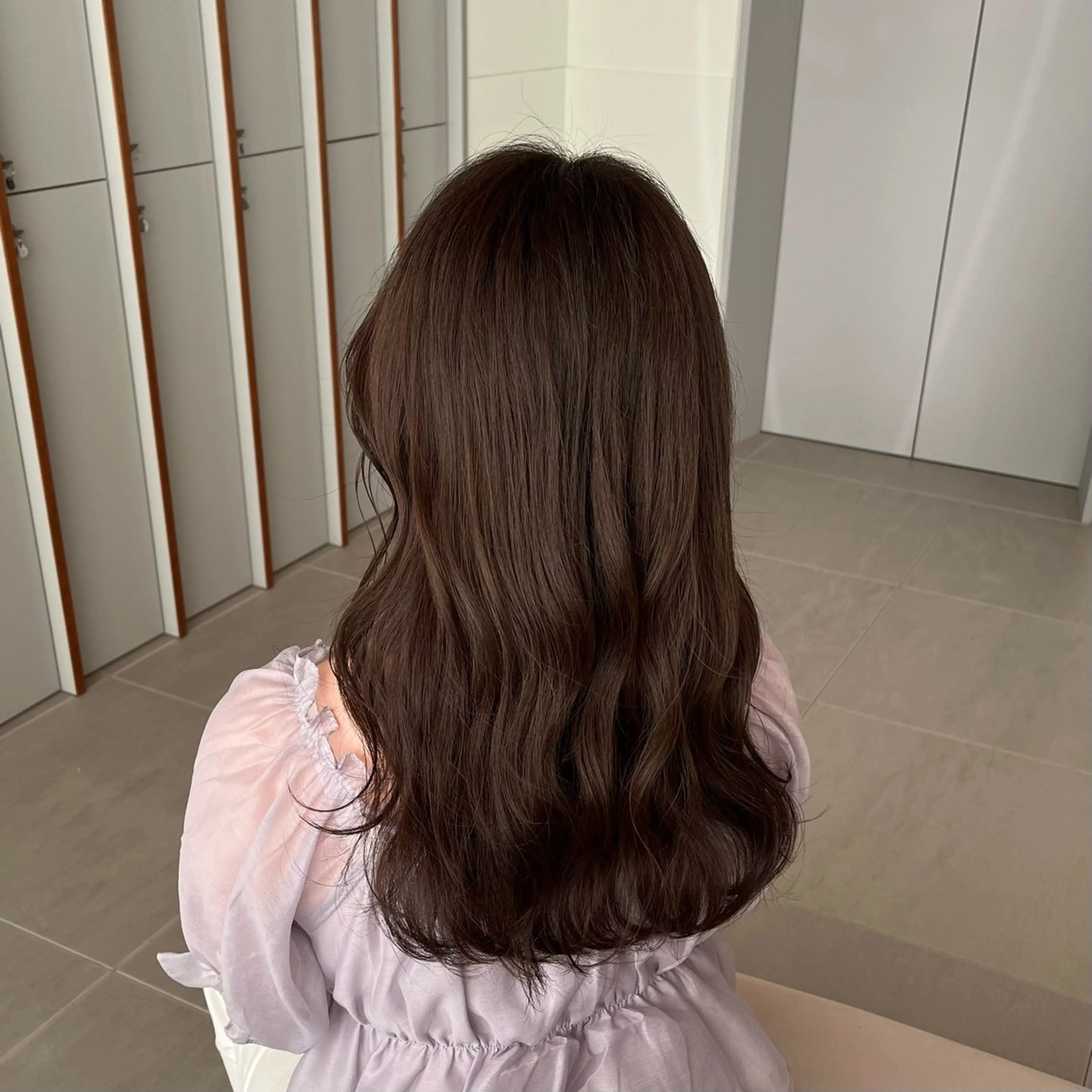 ロング カラー ベージュカラー ブリーチ ショコラグレージュ 透明感カラー ダブルカラー ヘアカラー トリートメント 髪質改善カラー/ボブ 🌻Mutsumiのヘアスタイル