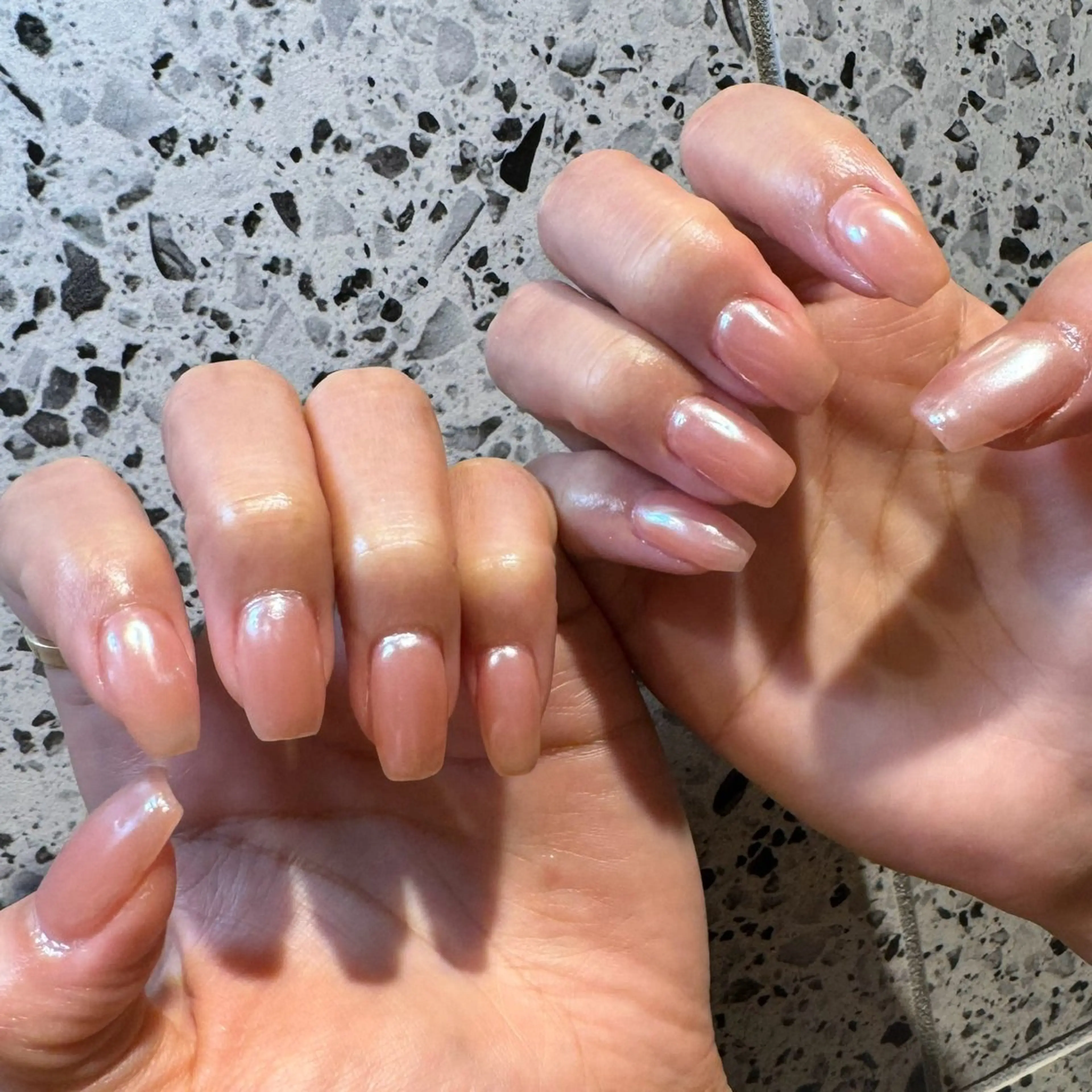 ネイル オーロラネイル RIEKO🍒 ワンホン♡推しネイルのネイルデザイン