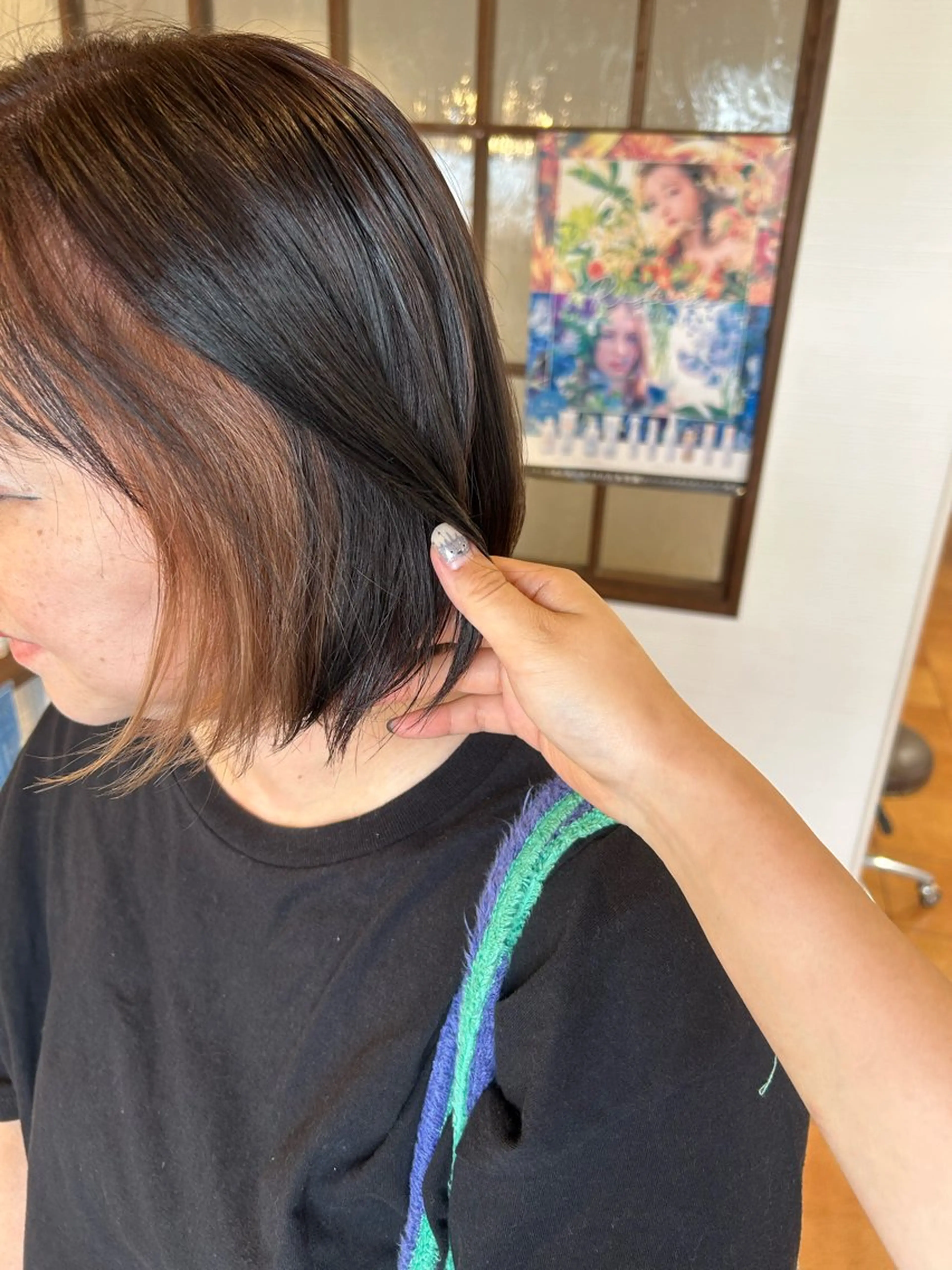 ショート カラー ベージュカラー インナーカラー ヘアカラー 徳永　髪質改善 縮毛矯正のヘアスタイル