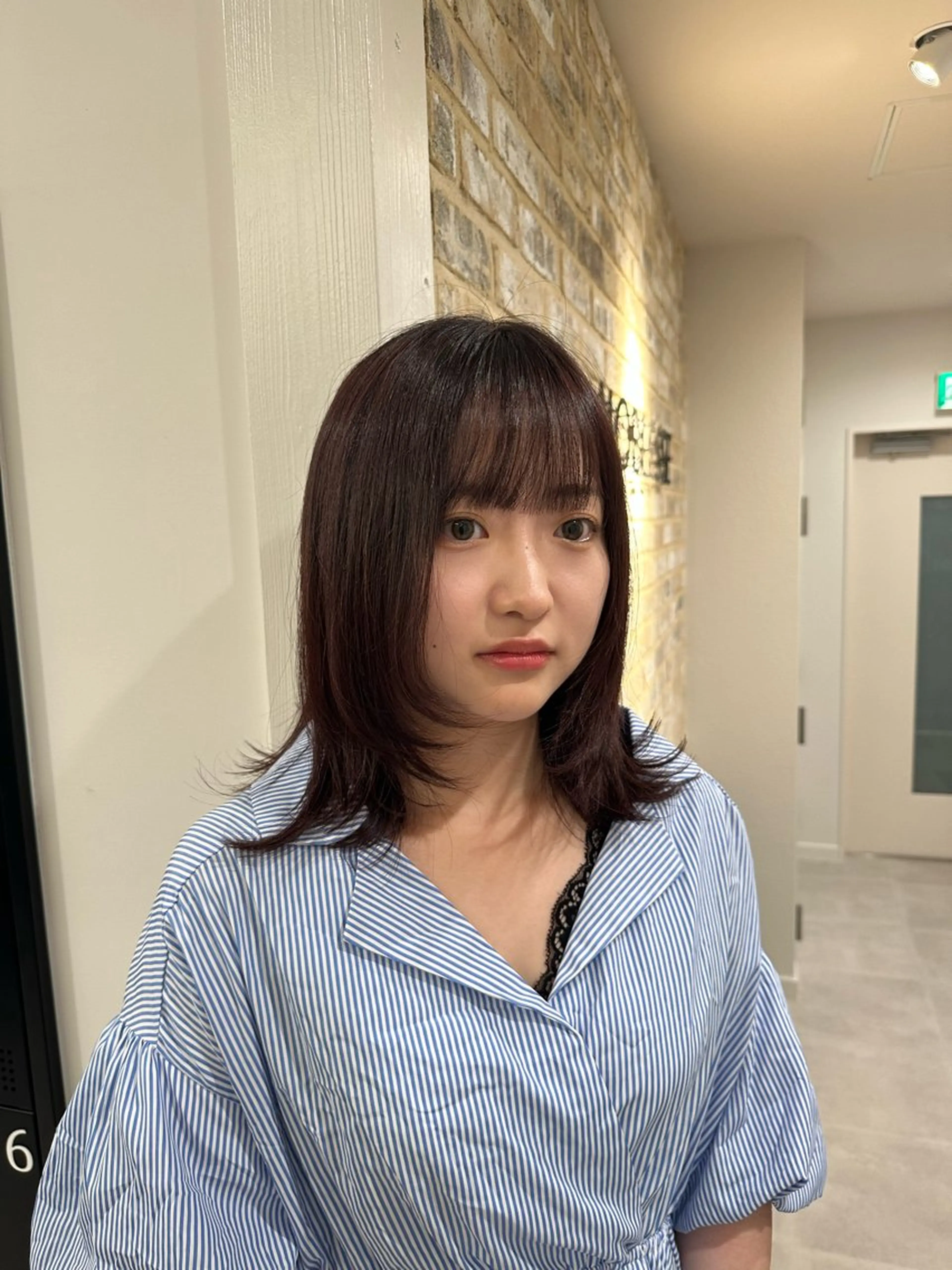 ミディアム カラー ラベンダーカラー 顔まわりレイヤー 顔周りカット レイヤーカット kano🌈 ボブ/レイヤーのヘアスタイル