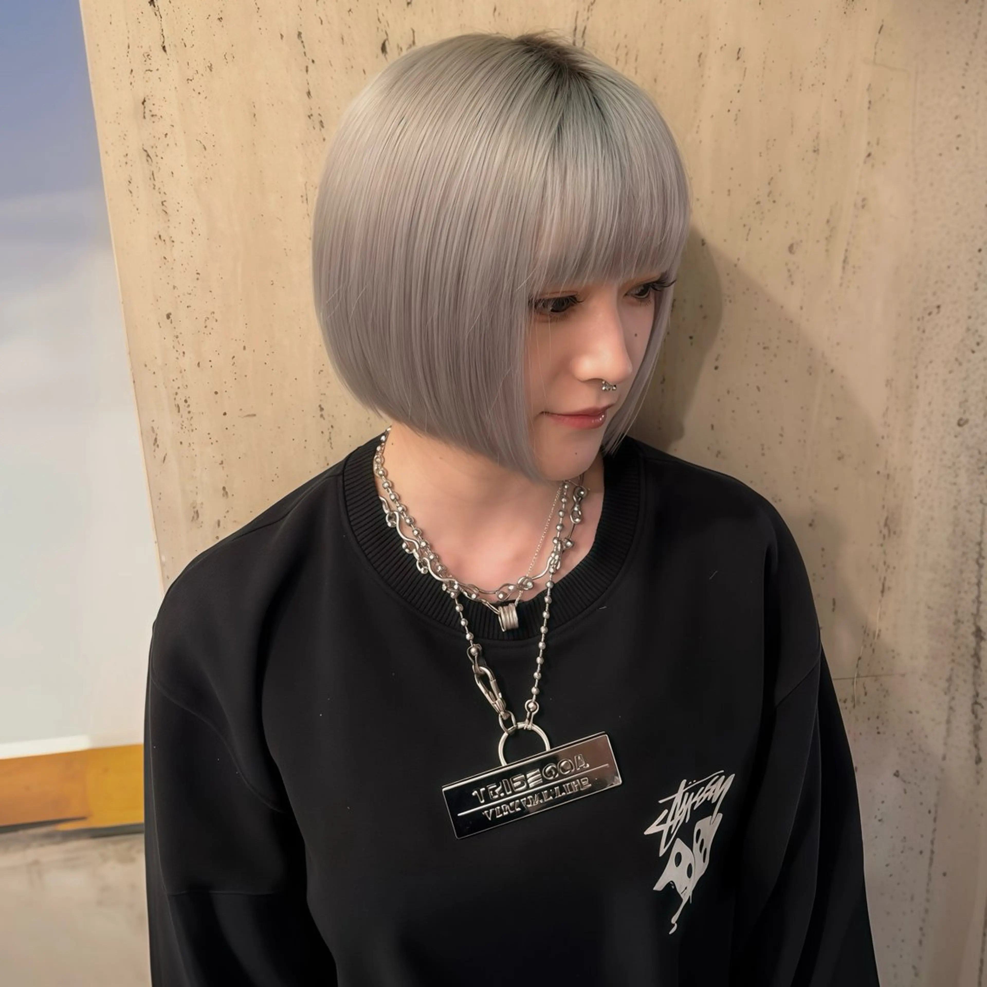 ミディアム 艶ハイトーン/ 颯一朗のヘアスタイル