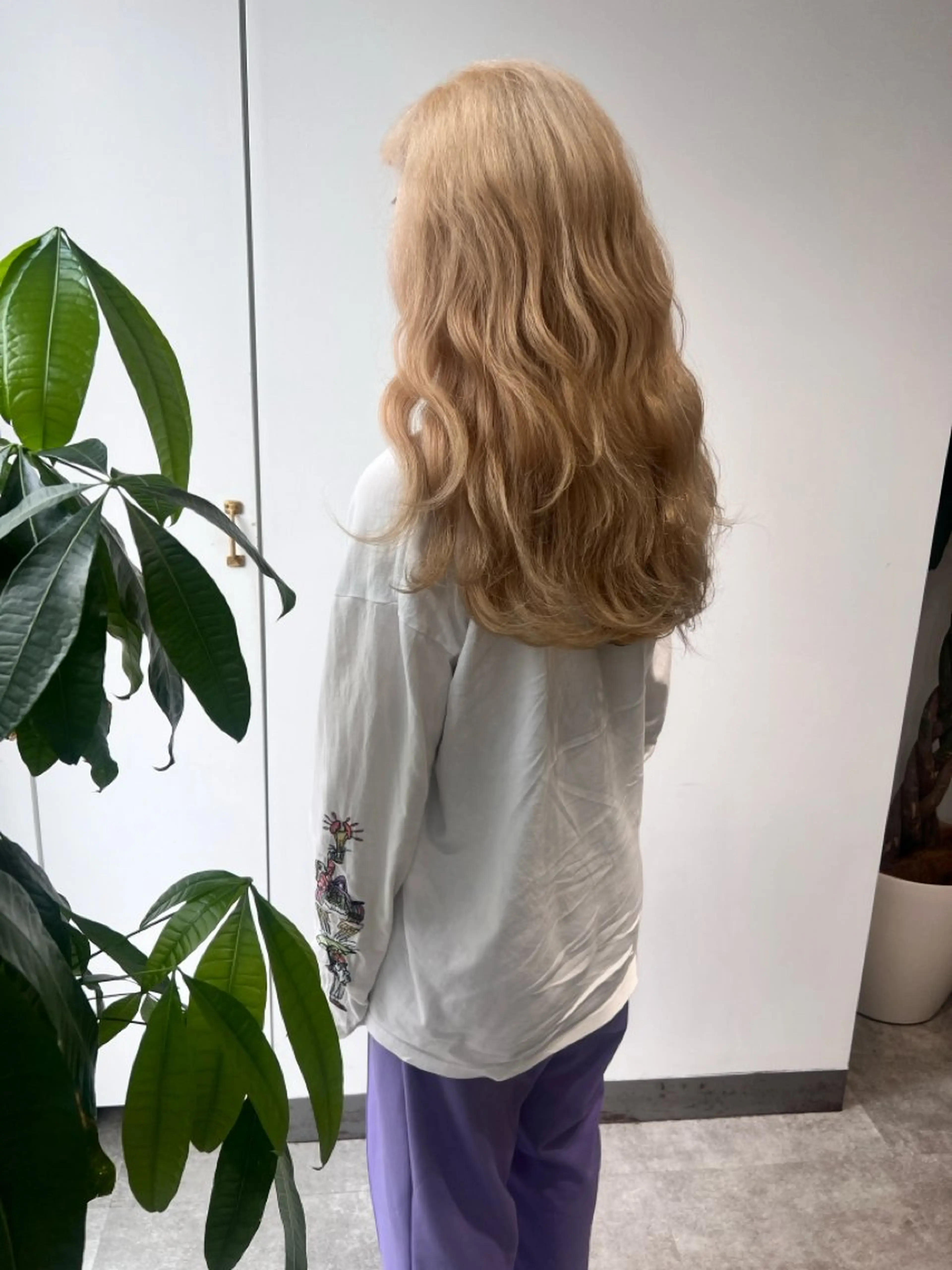 ロング カラー ヘアアレンジ ブロンド カット ヘアカラー #ブリーチカラー Akihoのヘアスタイル