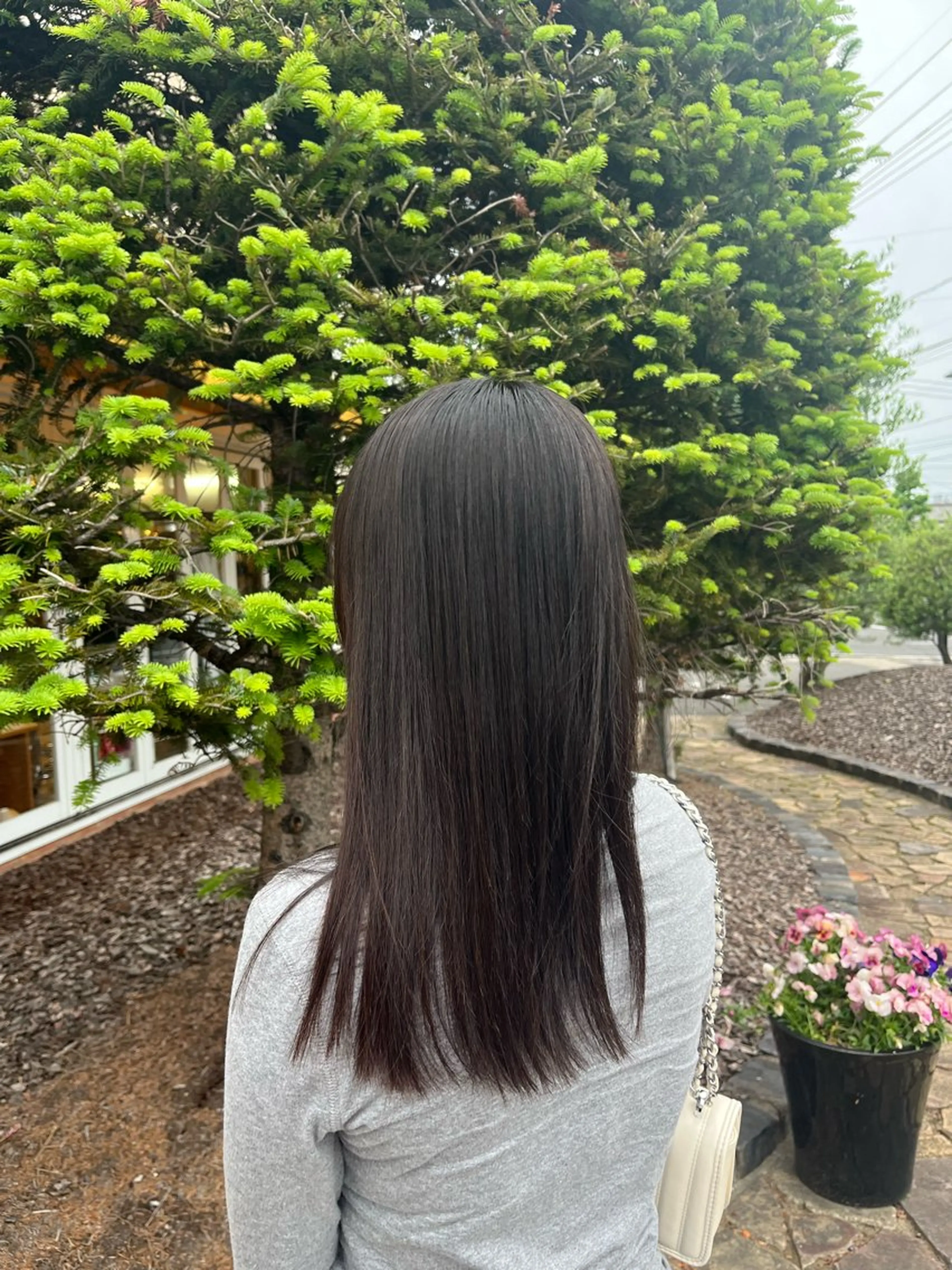 ミディアム 縮毛矯正 縮毛矯正 西田 早輝子🍊のヘアスタイル