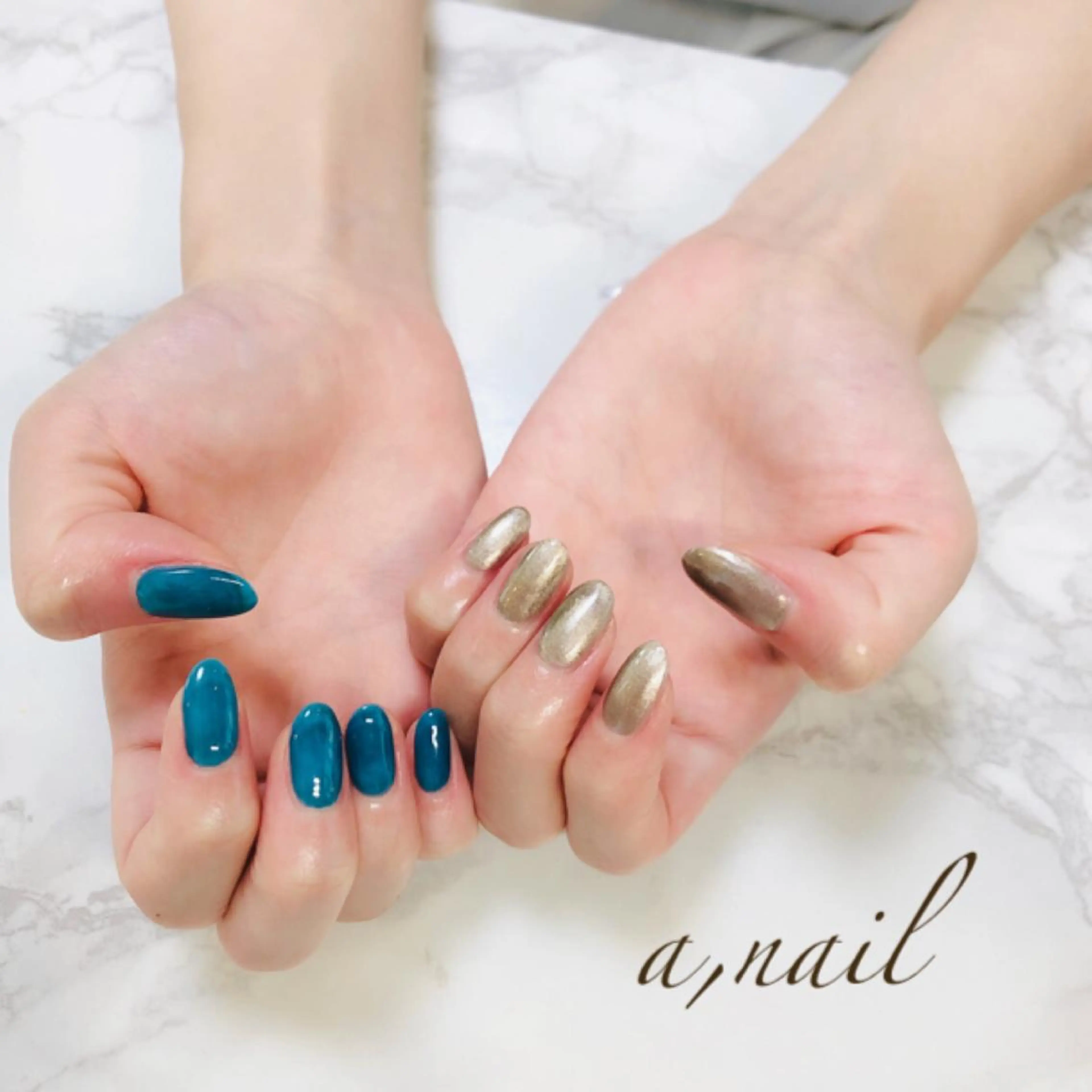 ネイル フットネイル ジェルネイル グラデーション ラメ(グリッター) ラメグラデーション ハンドネイル ネイルサロン エーネイルのネイルデザイン