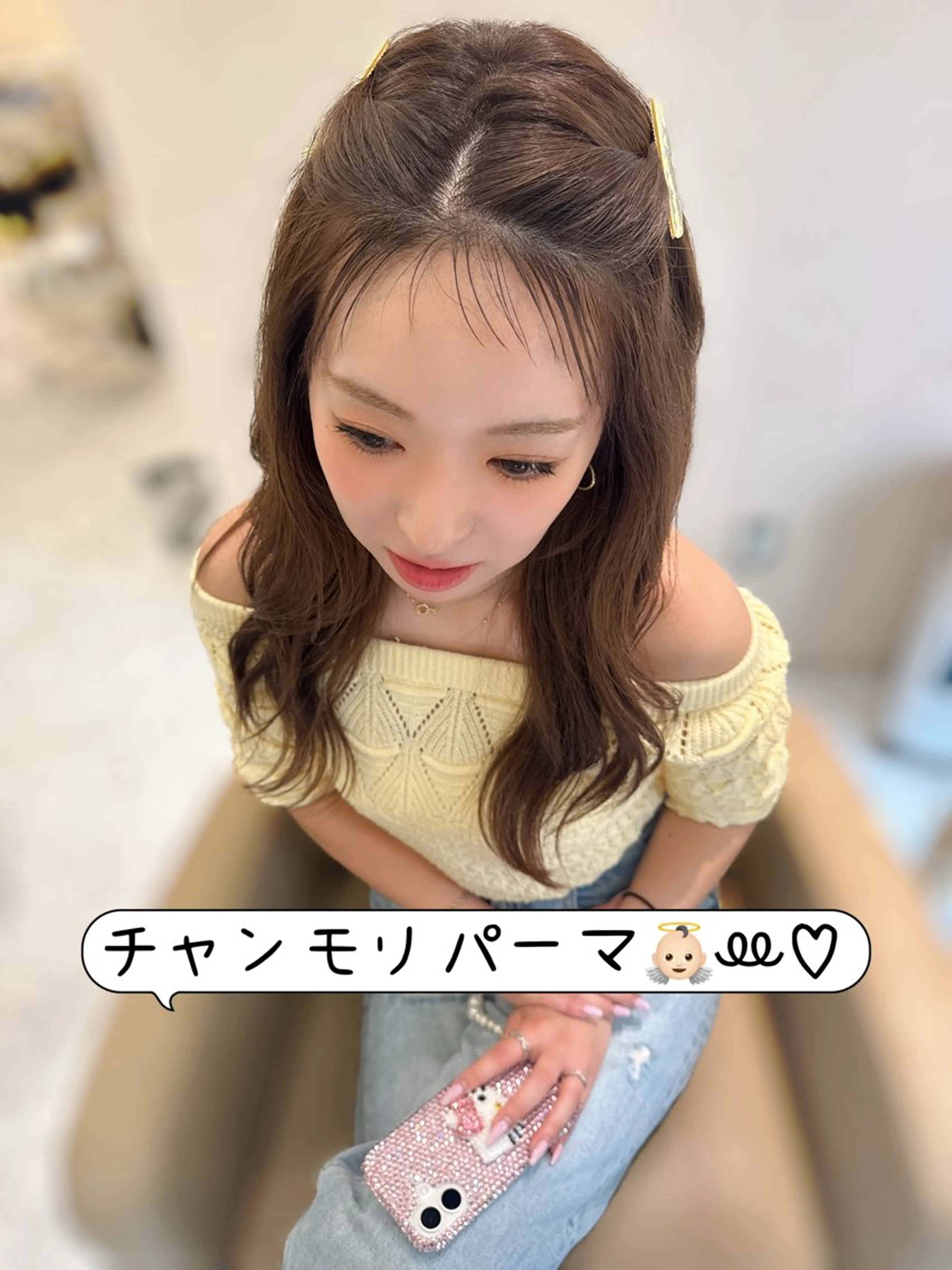 ミディアム パーマ カット パーマ レイヤーカット/髪質 改善/矯正🤍吉田のヘアスタイル