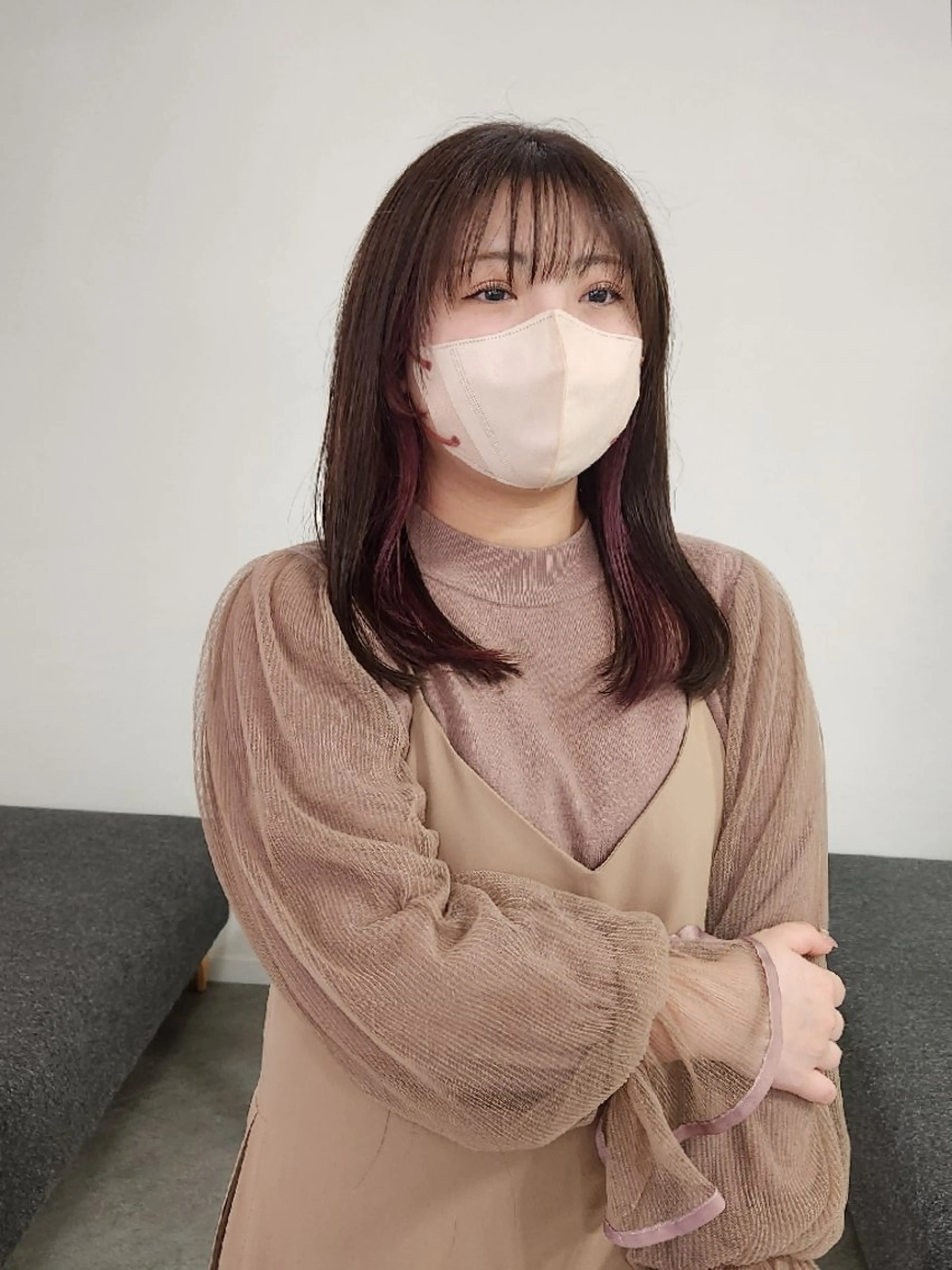 ロング カット ヘアカラー トリートメント 安達まい/ インナーカラー◎のヘアスタイル