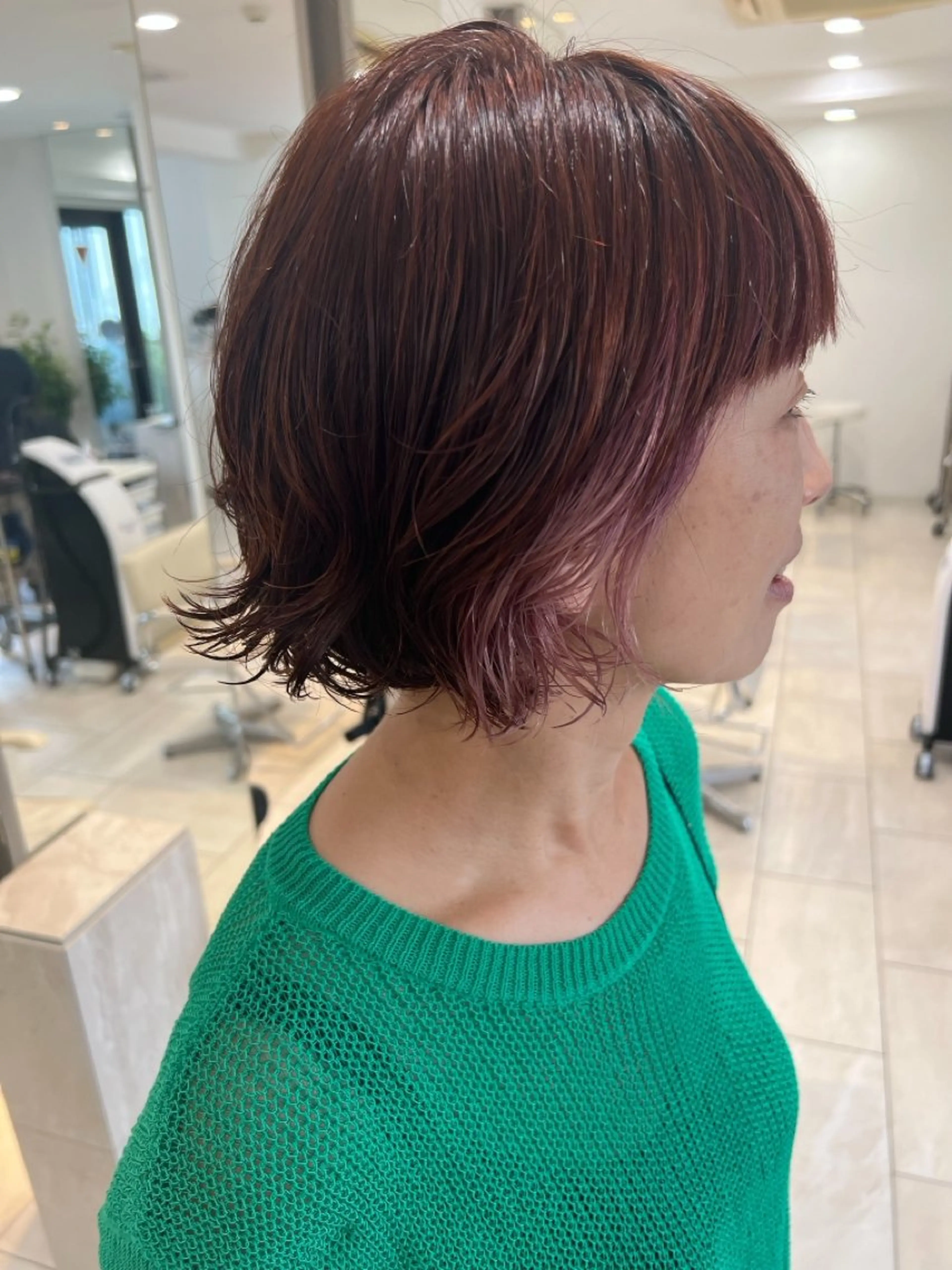 ショート カラー 透明感カラー 暖色カラー🍓 sachi🤍のヘアスタイル