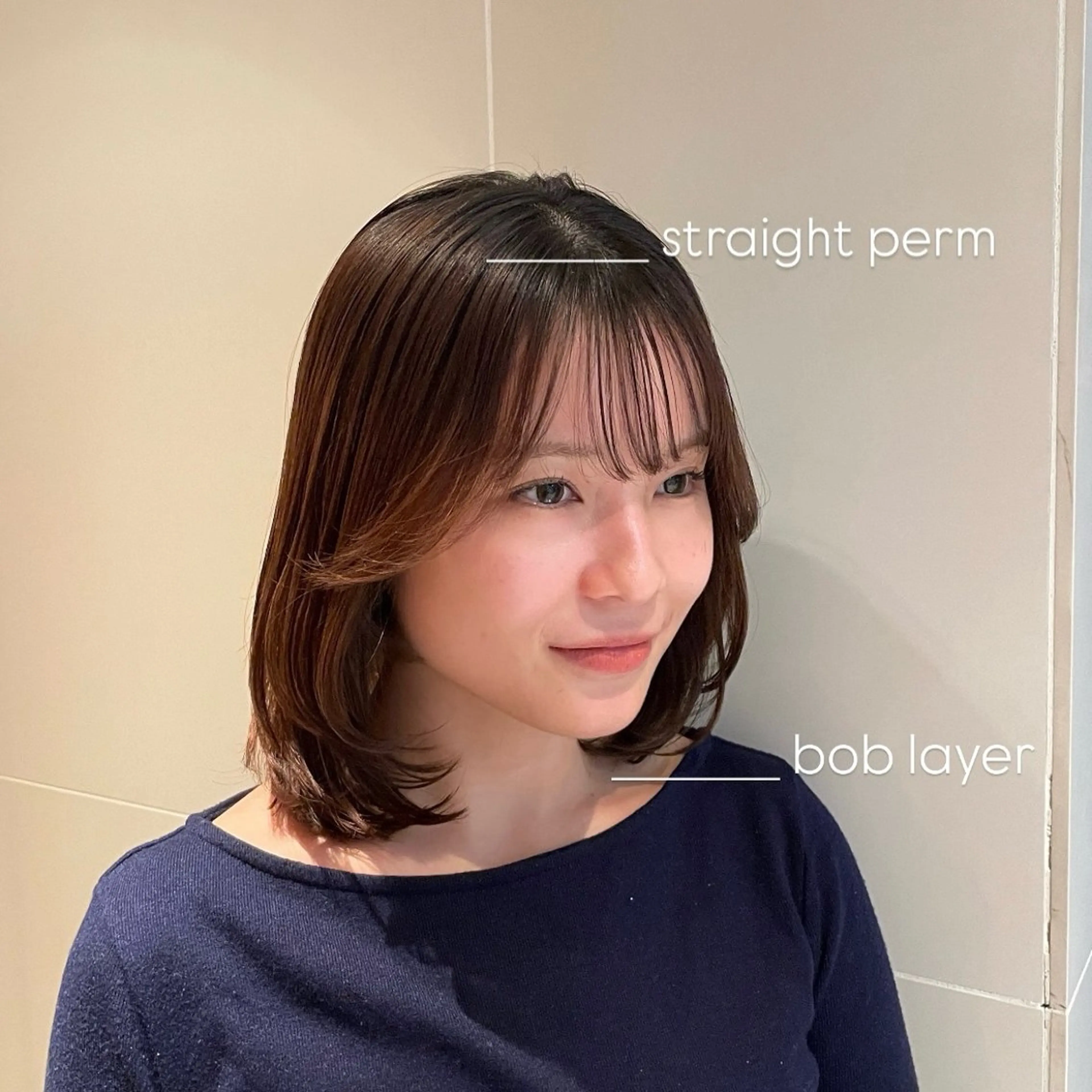 ショート パーマ ボブ レイヤーカット カット 縮毛矯正 縮毛矯正/レイヤー 🌙児玉光瑠のヘアスタイル
