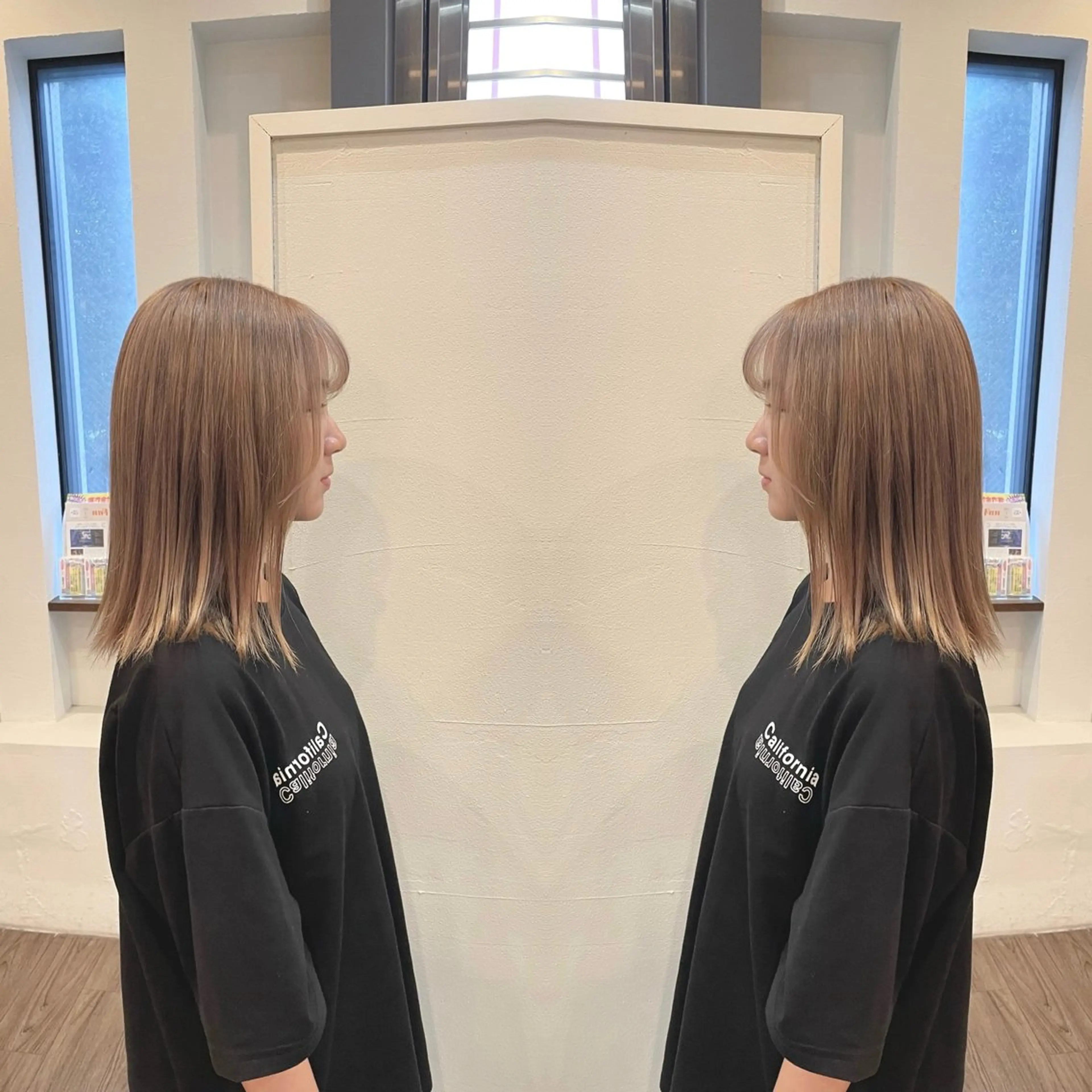 ショート カラー ベージュカラー カット ヘアカラー VERDA KENのヘアスタイル