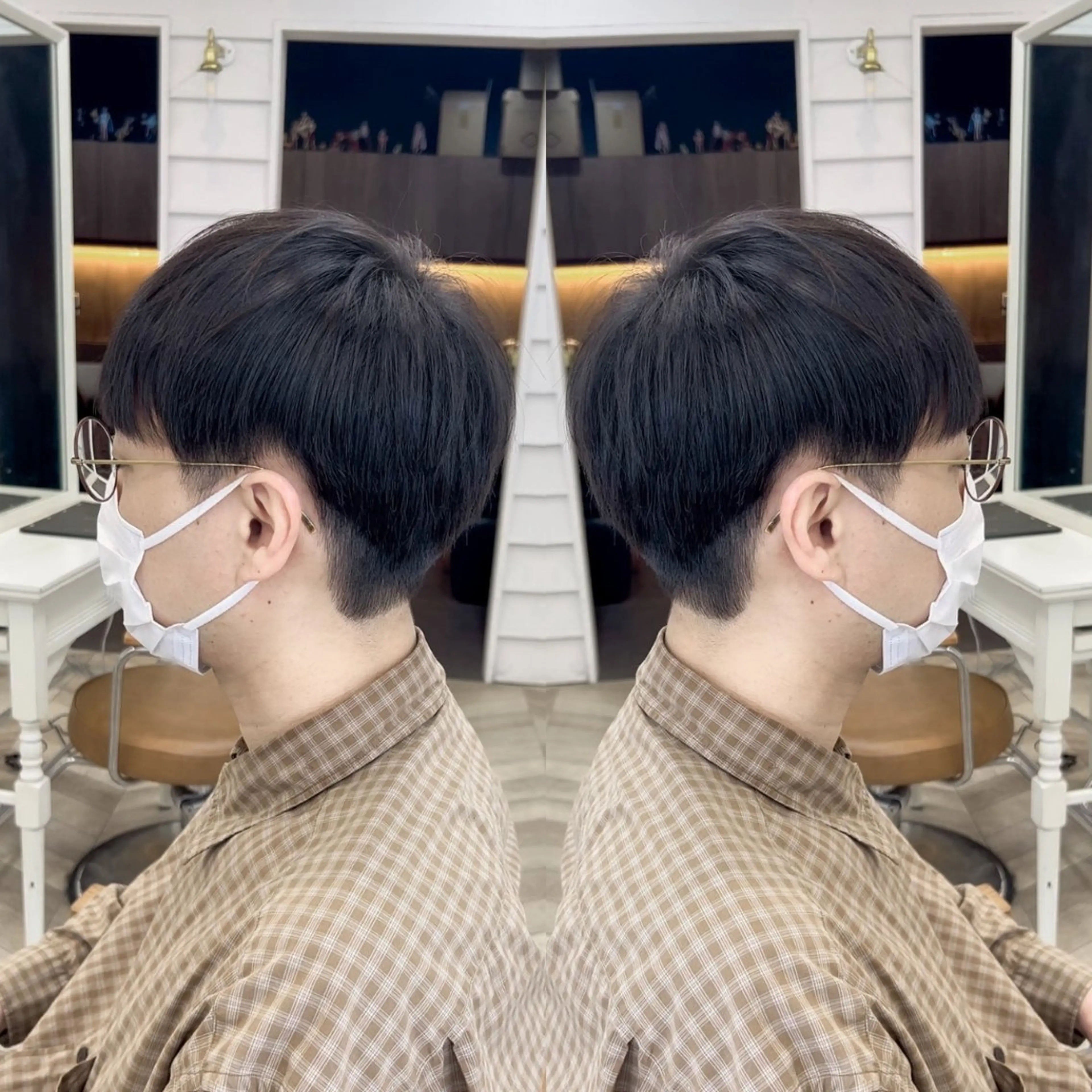 ショート メンズ マッシュ ツーブロック 塚本/豊橋メンズ特化 パーマ、ヘッドスパのヘアスタイル