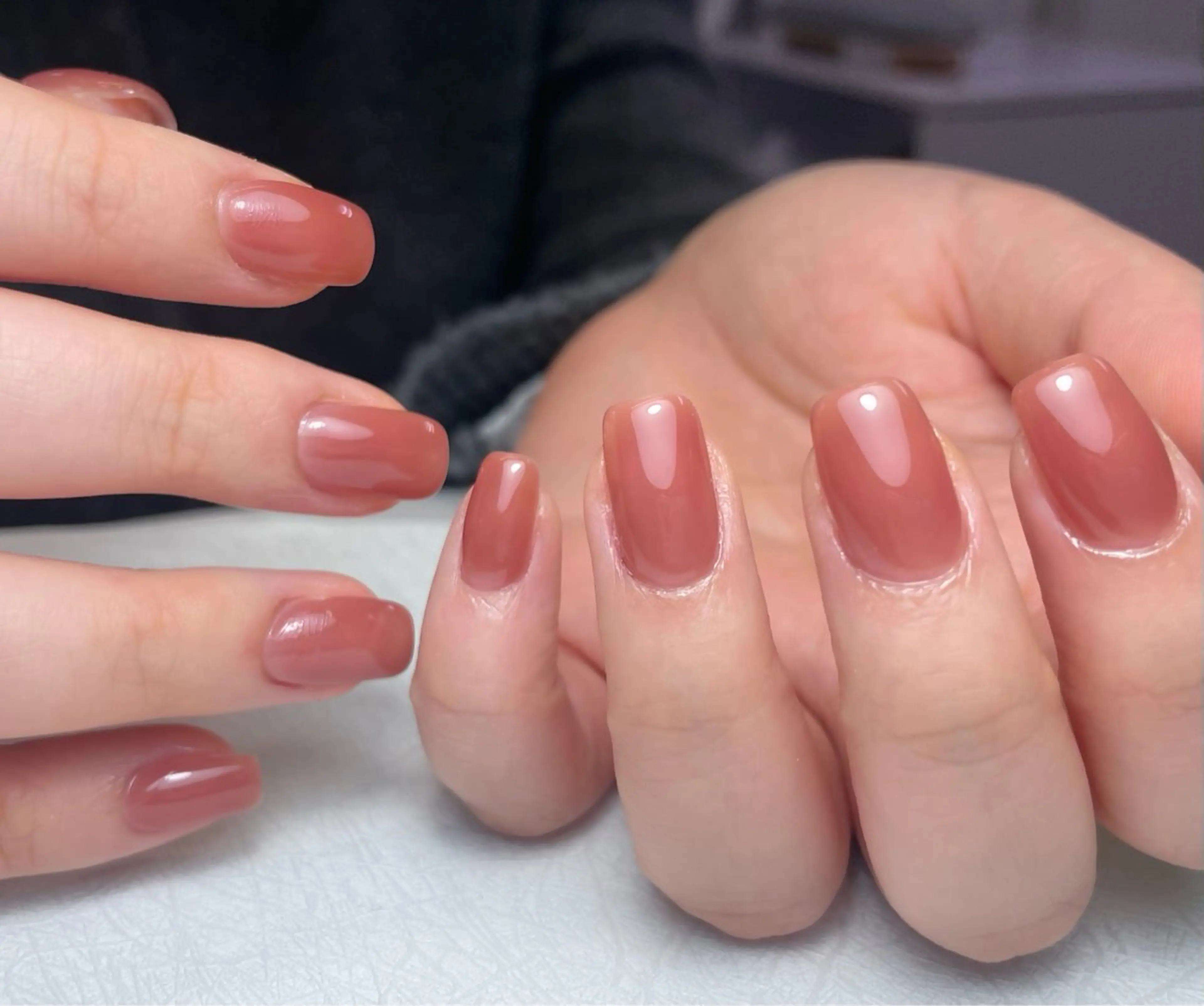 ネイル オーロラネイル 長さ出し フットネイル フレンチネイル ジェルネイル 中野駅から2分 MEO NAILのネイルデザイン