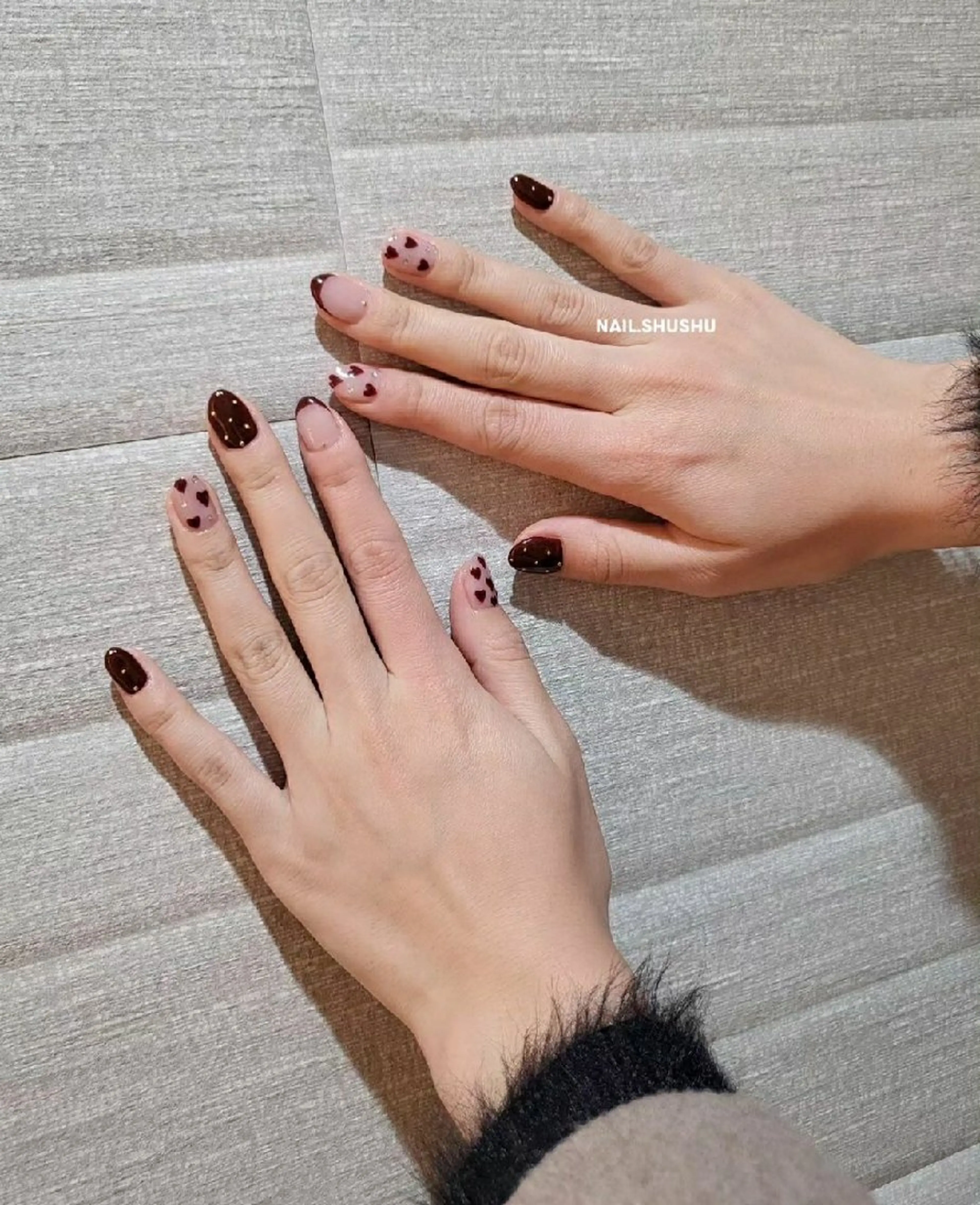 ネイル 持ち込み ニュアンスネイル ワンカラーネイル シンプルネイル 春ネイル ハンドネイル 3dパーツ/流行り 👧shushu❤️のネイルデザイン