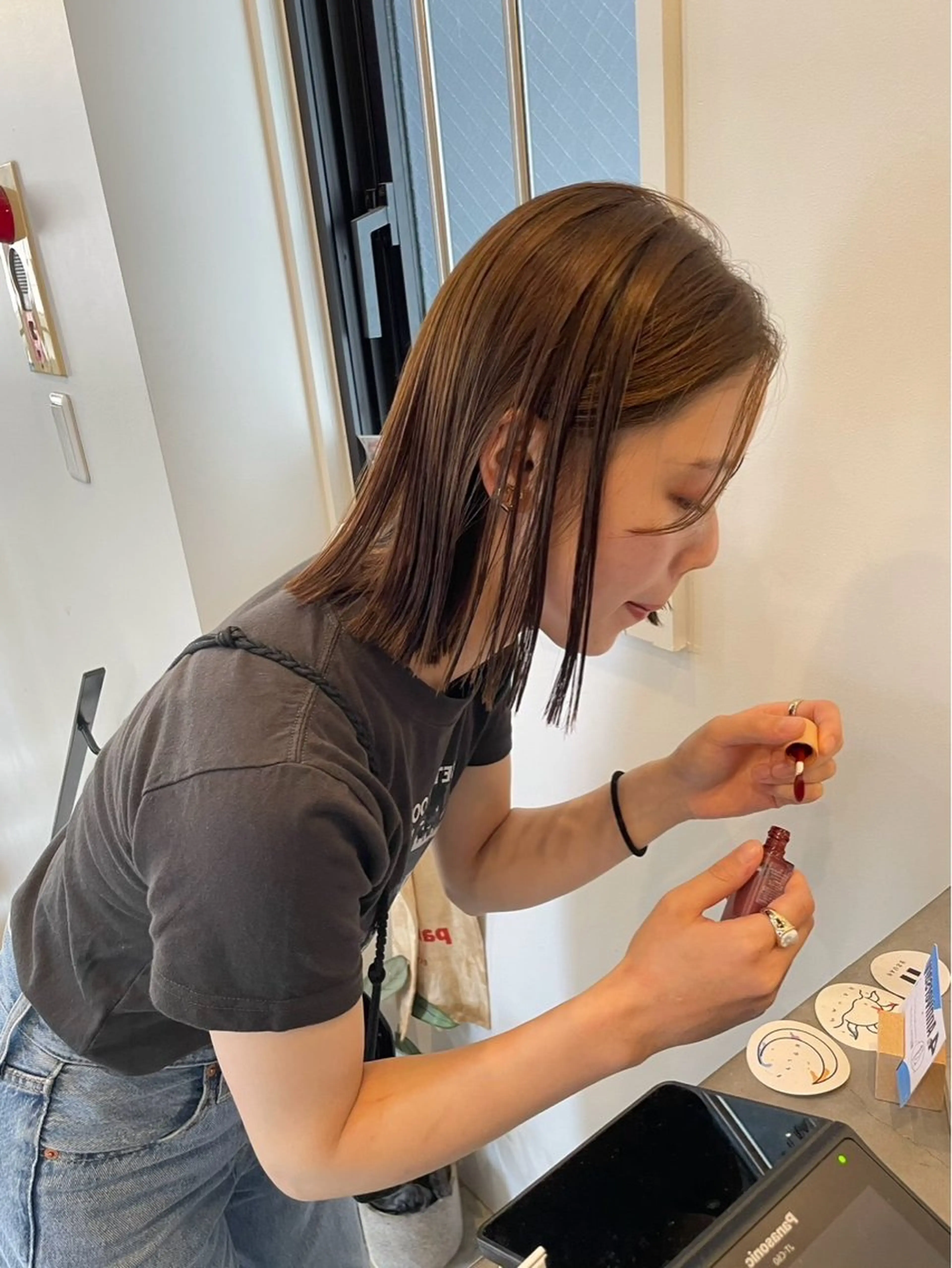 カラー かえで🧶 ボブ/ハイトーンのヘアスタイル