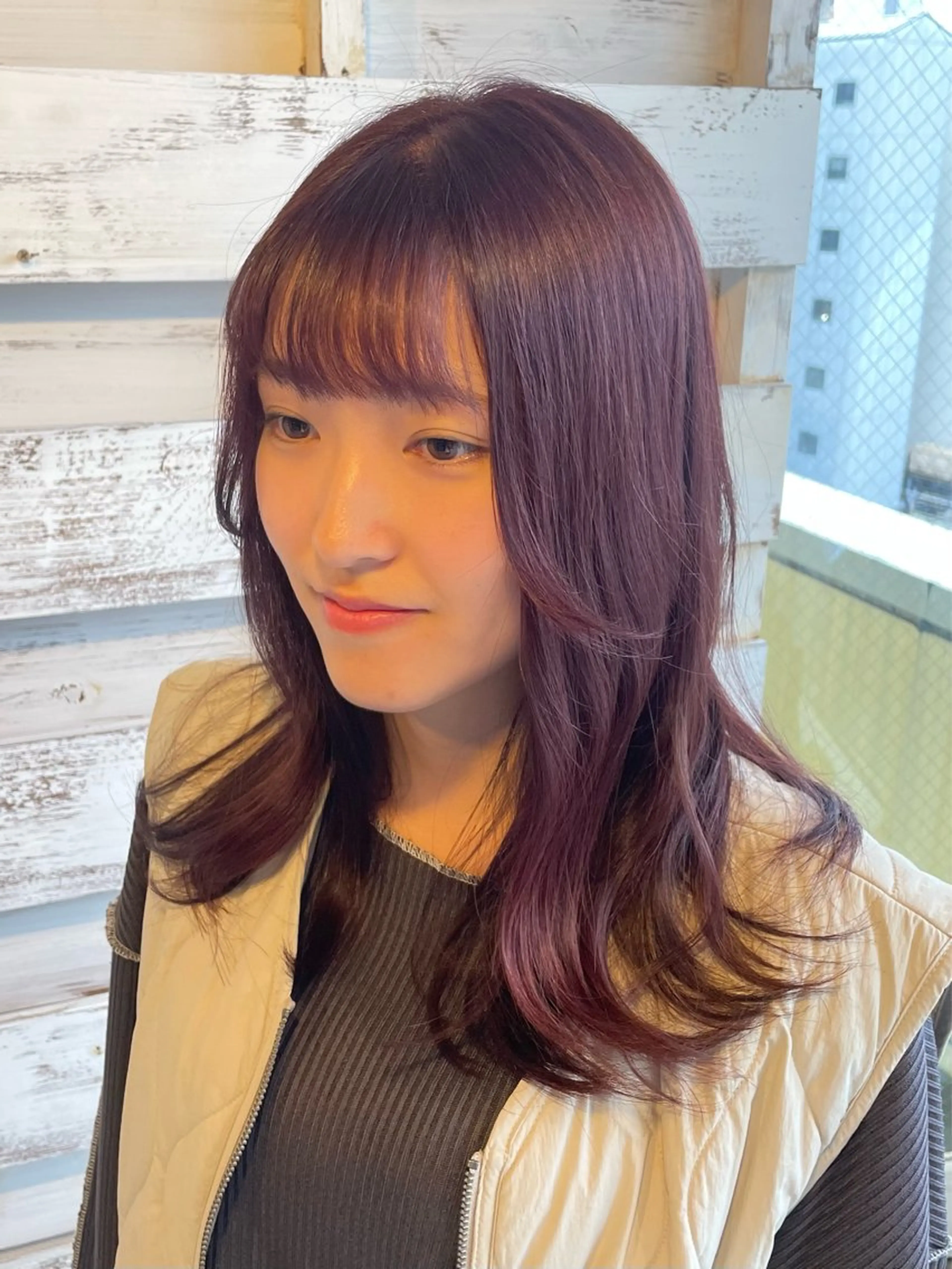 ミディアム カラー カット ヘアカラー 透明感カラー/艶感/ メンズパーマ/福島のヘアスタイル