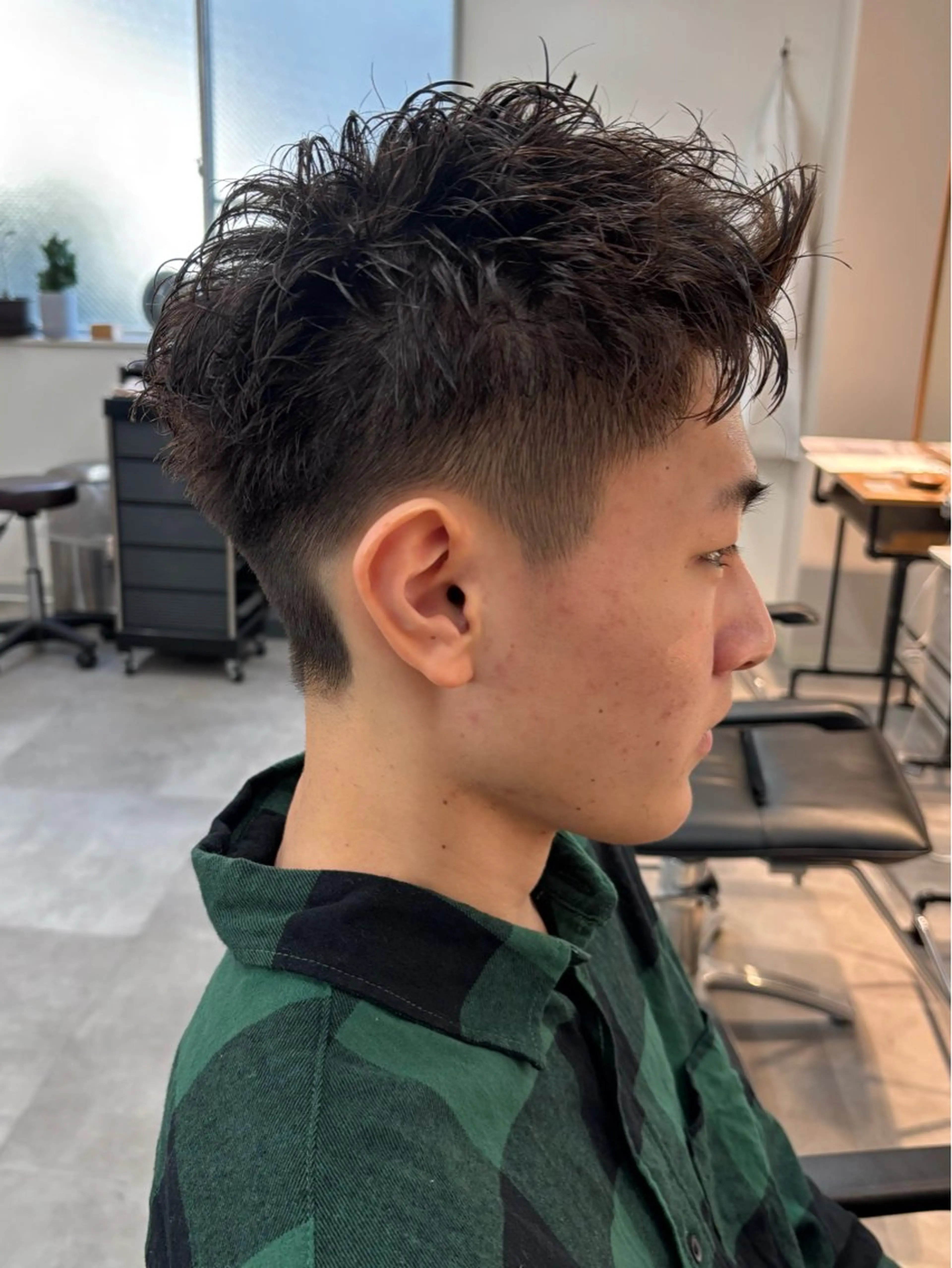 メンズ アップバング メンズショート 刈り上げ カット 保立/メンズパーマ /メンズカット千葉のヘアスタイル